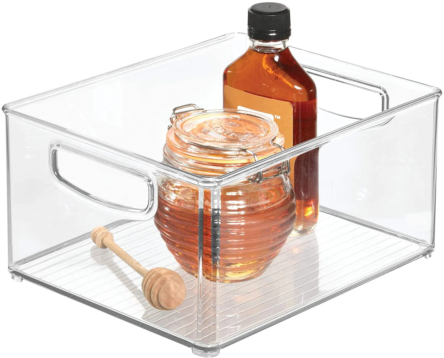 iDesign Plastic Storage Bin with Handles – 10" x 8" x 5" - Image 3