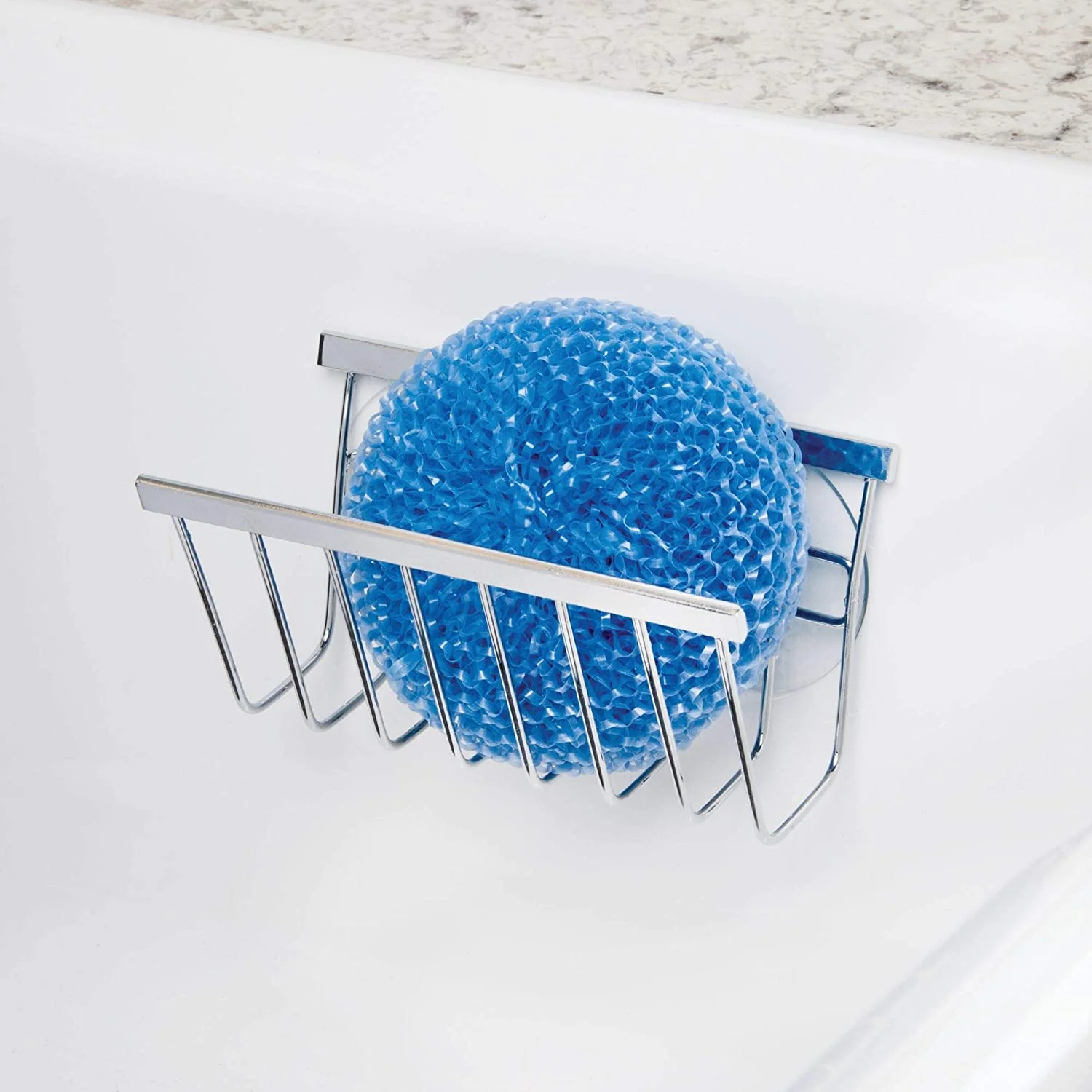 InterDesign Kitchen Sink Suction Holder – Polished Stainless Steel - Image 3