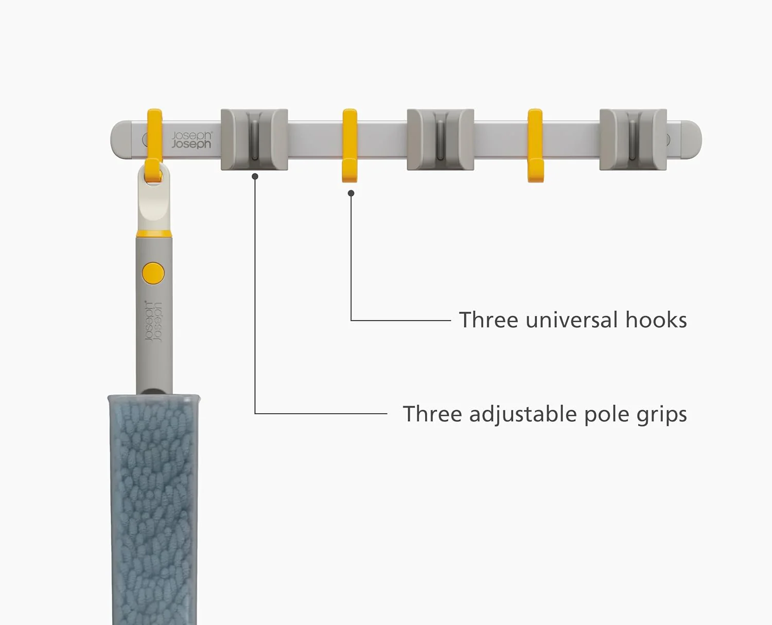 Joseph Joseph CleanTech Cleaning Utility Tool Storage Rail | Organizer Rack - Image 3
