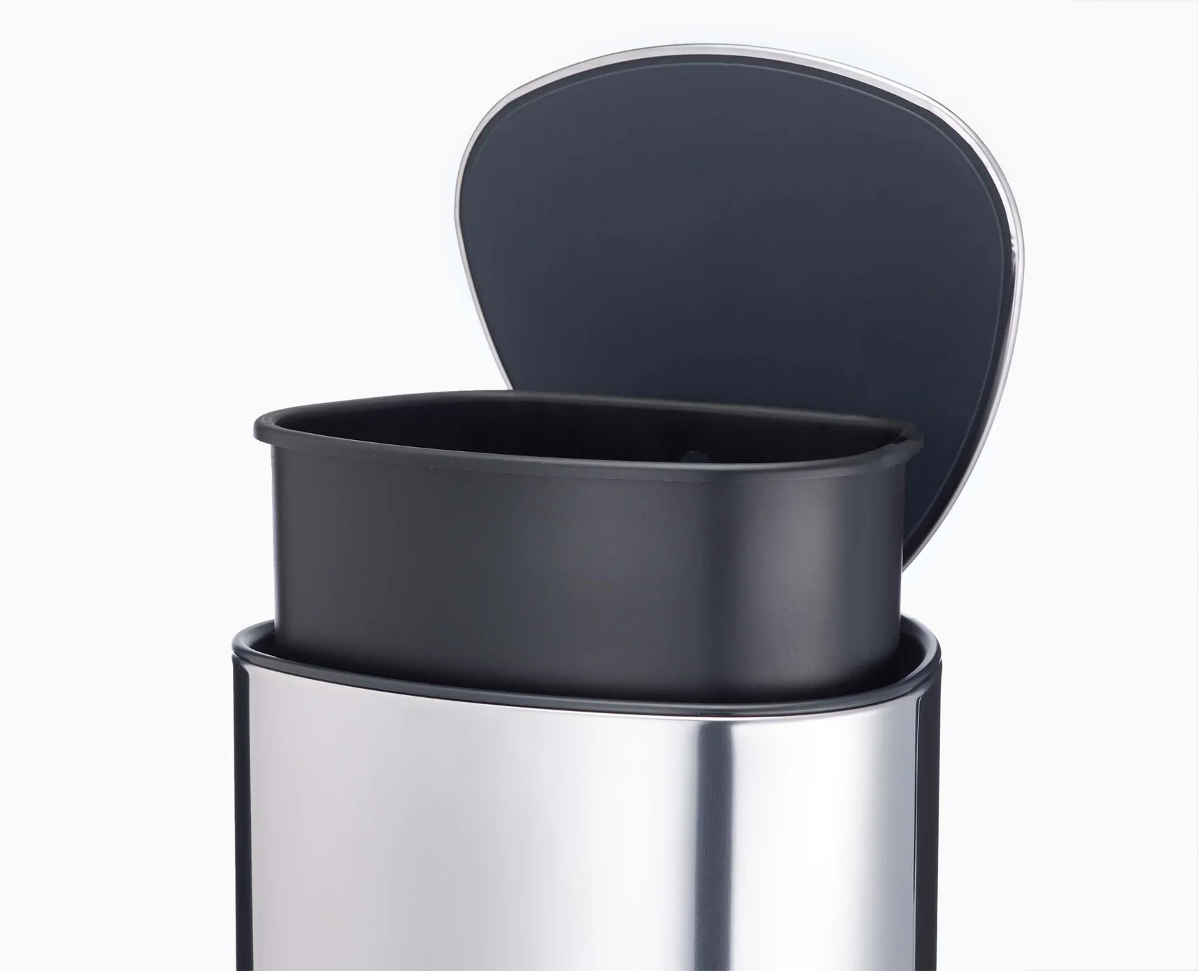 Joseph Joseph EasyStore Luxe 5L Stainless-Steel Pedal Trash Can – 12" x 8.5" x 10" - Image 3