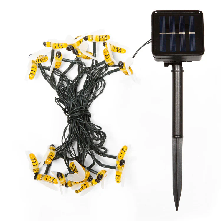 Kikkerland Bee Solar String Lights - Image 2