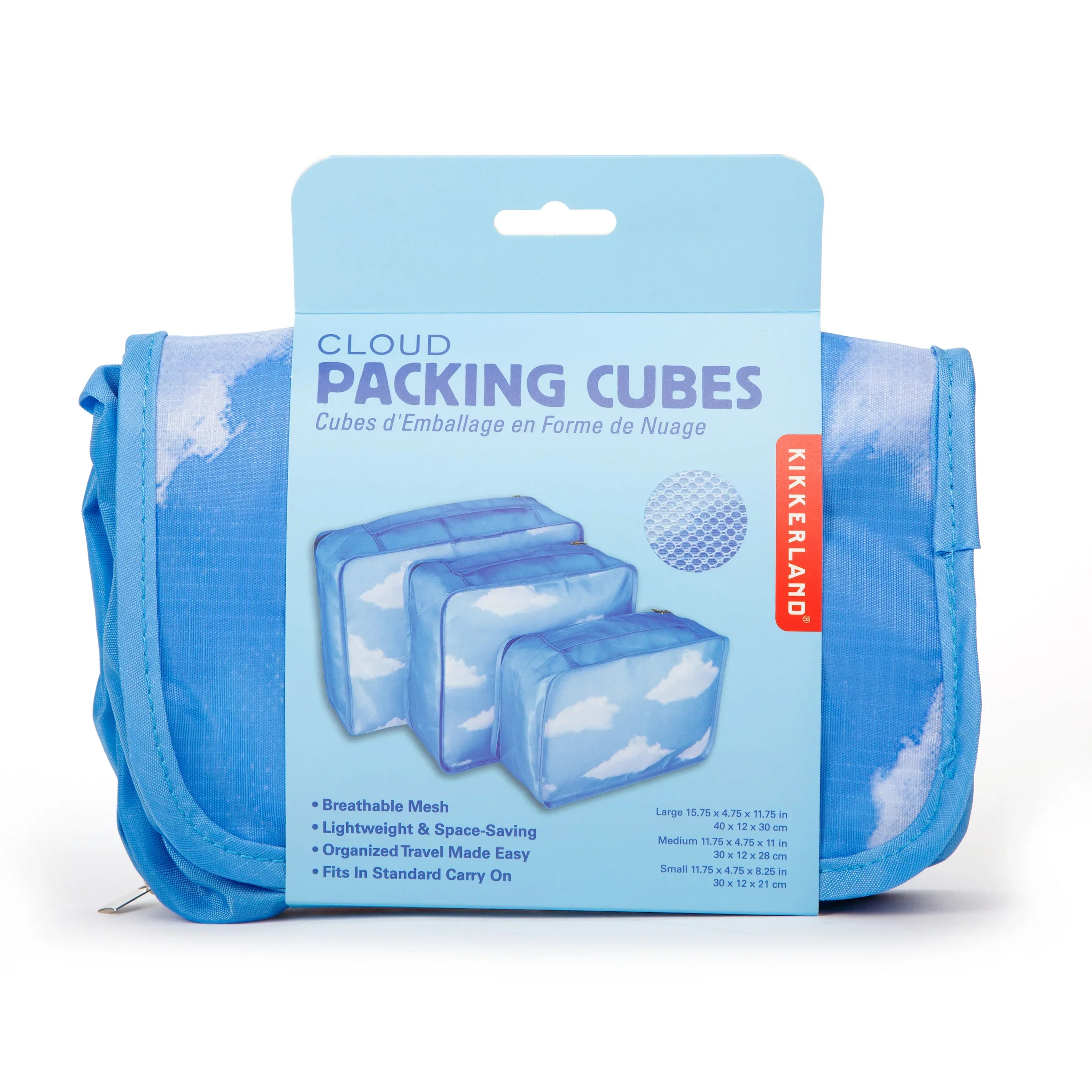 Kikkerland Cloud Packing Cubes – Black – Set of 3 - Image 2