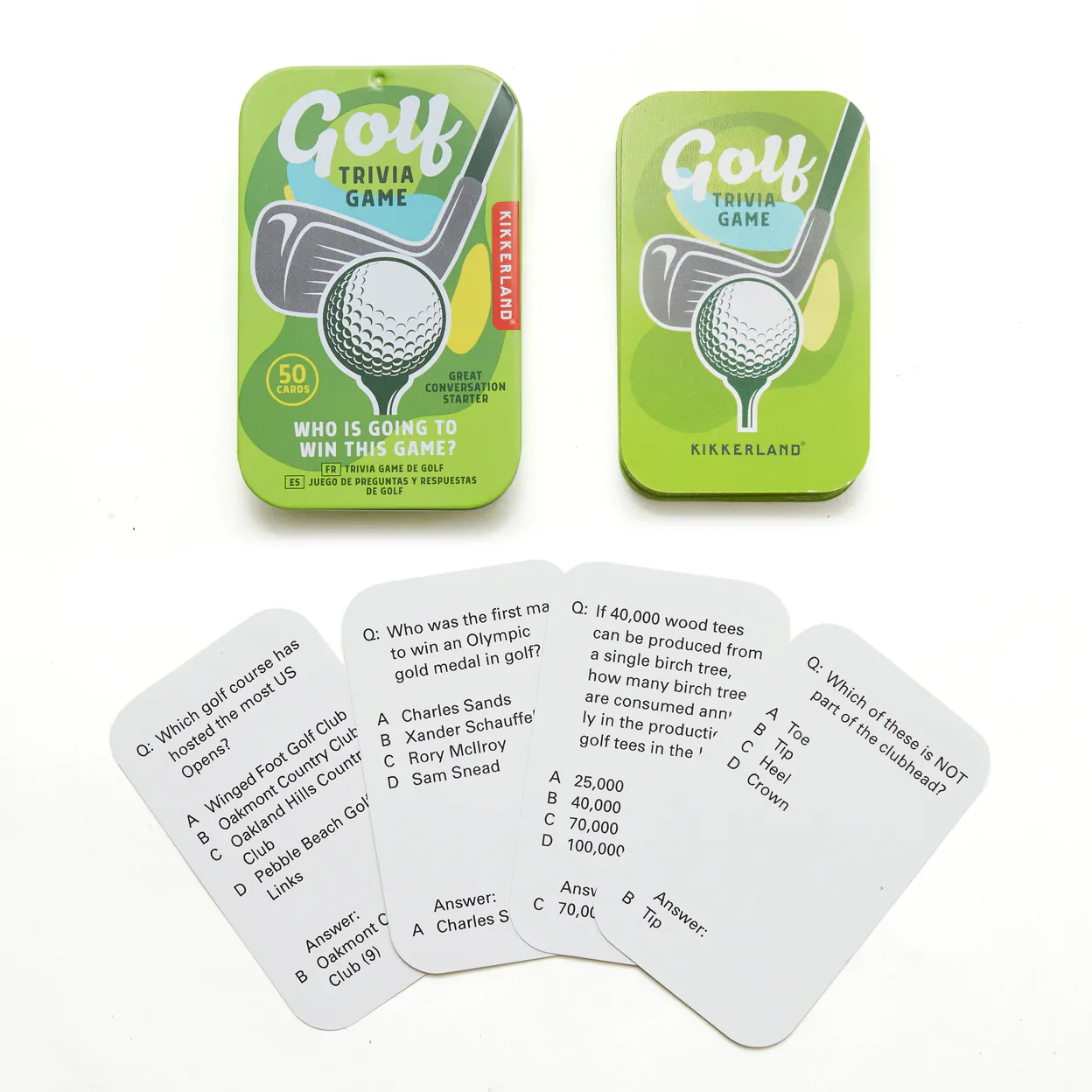 Kikkerland Golf Trivia Game in a Tin - Image 3