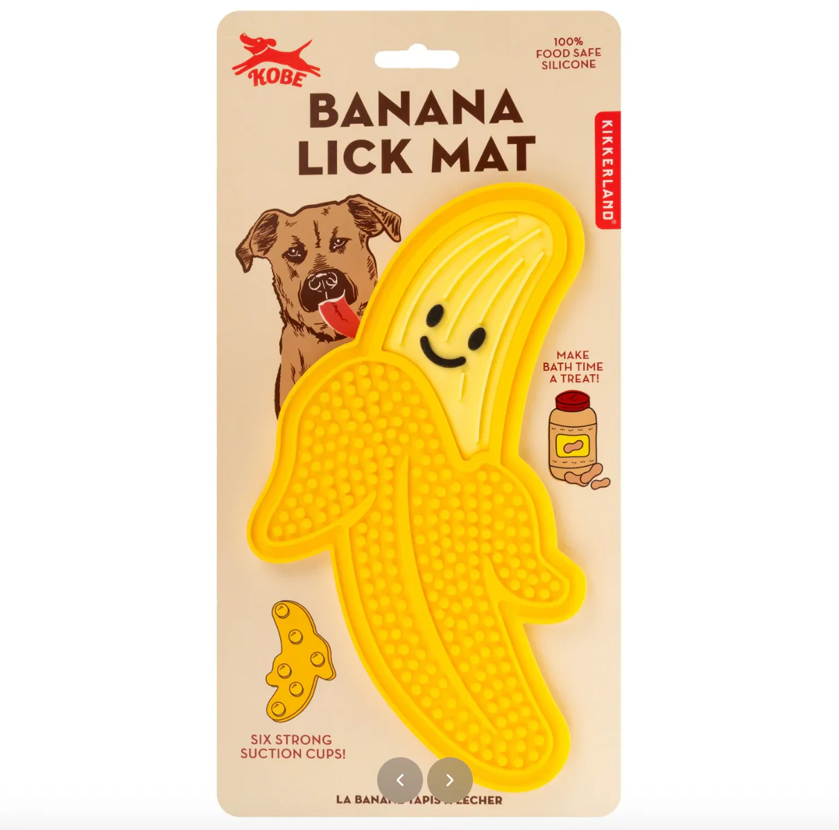 Kikkerland Kobe Banana Lick Mat for Dogs