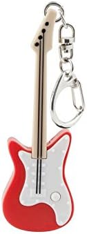 Kikkerland Mini LED Keychain with Sound – Guitar – Assorted Black & Red - Image 2