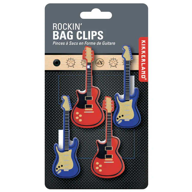 Kikkerland Rockin' Bag Clips – Set of 4
