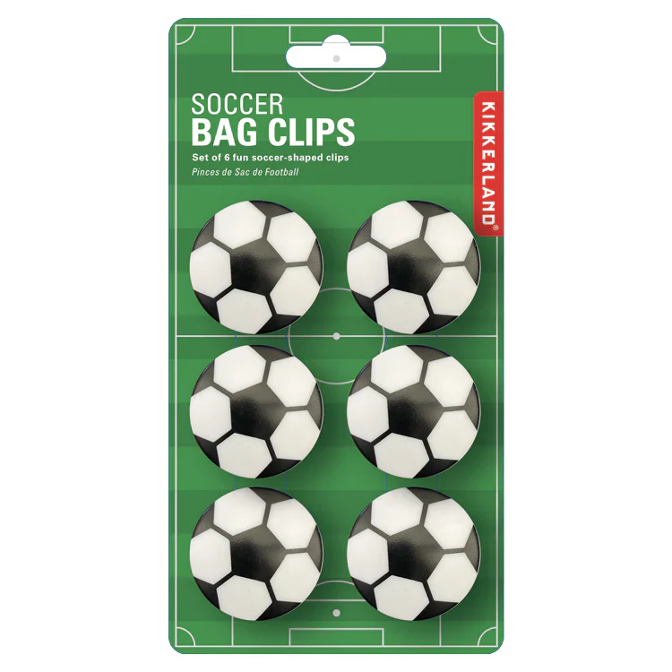 Kikkerland Soccer Ball Clips – Set of 6