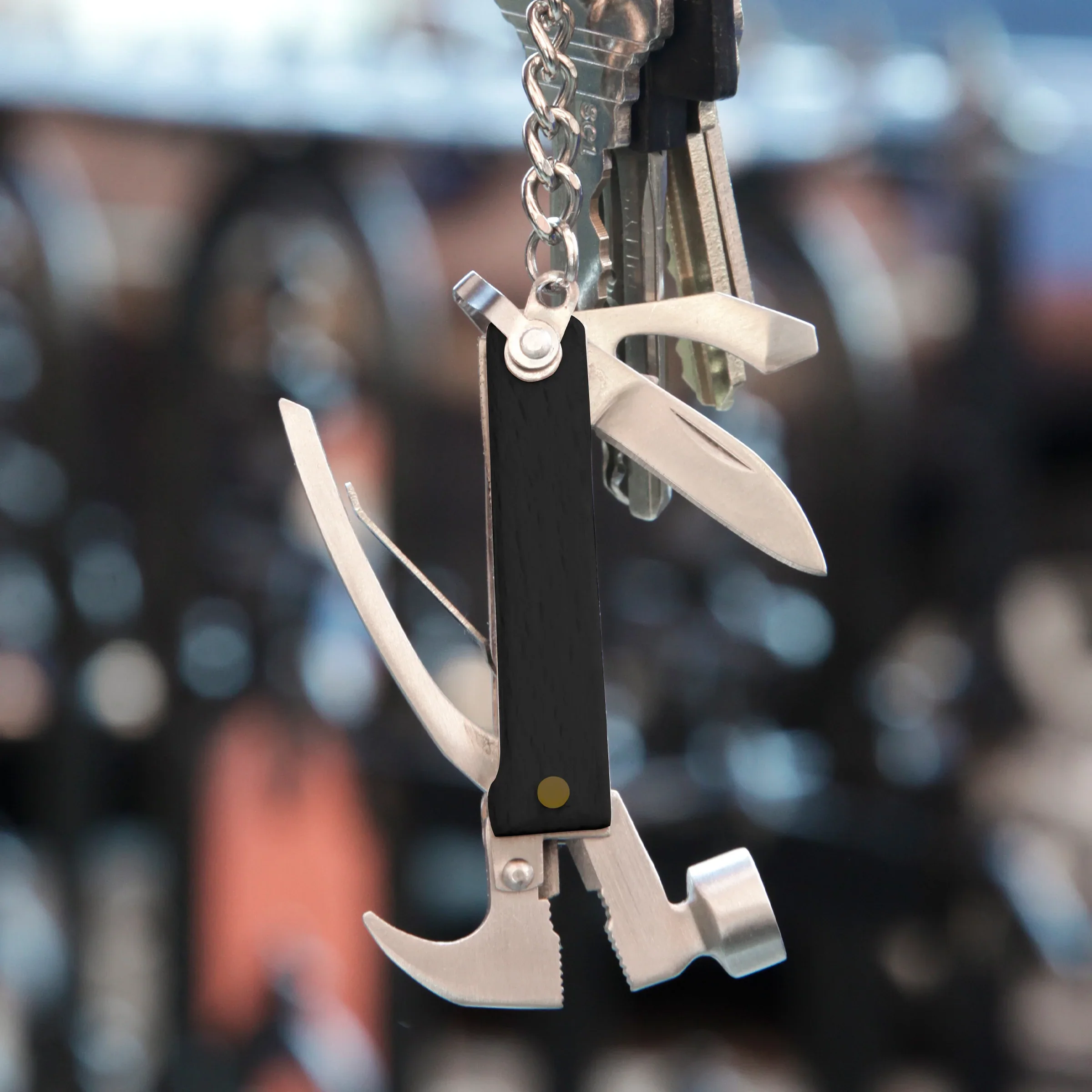 Kikkerland Wood Mini Hammer Multi-Tool - Image 3