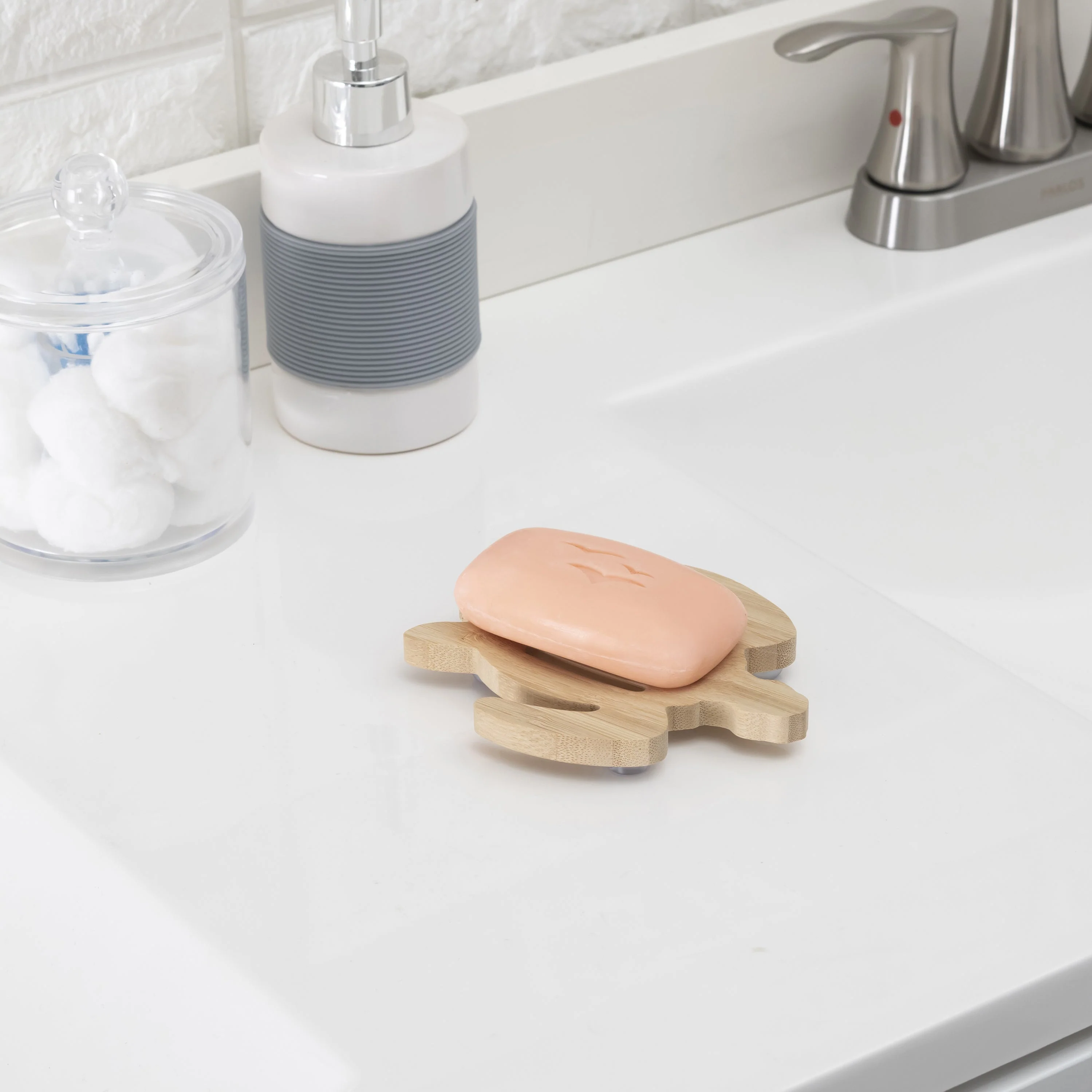 Kikkerland Wooden Turtle Soap Dish - Image 3