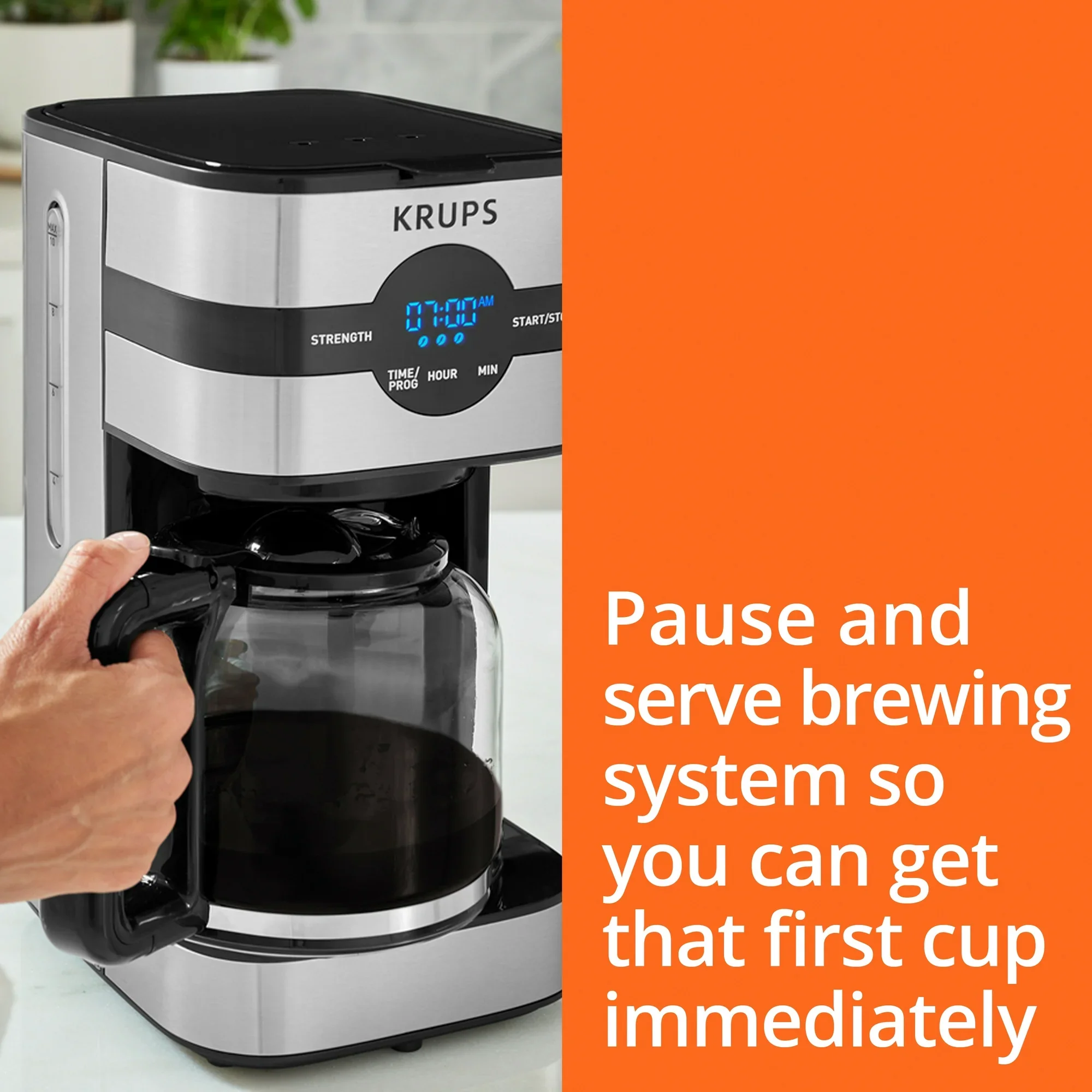 Krups Simply Brew Digital Drip Coffee Maker – 10 Cup - Image 4