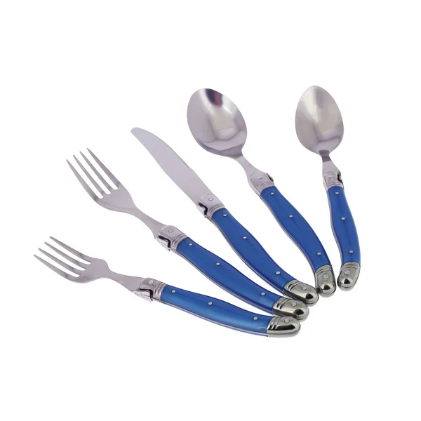Laguiole 20-Piece French Flatware Set – 20 Piece - Service for 4 – French Blue - Image 2