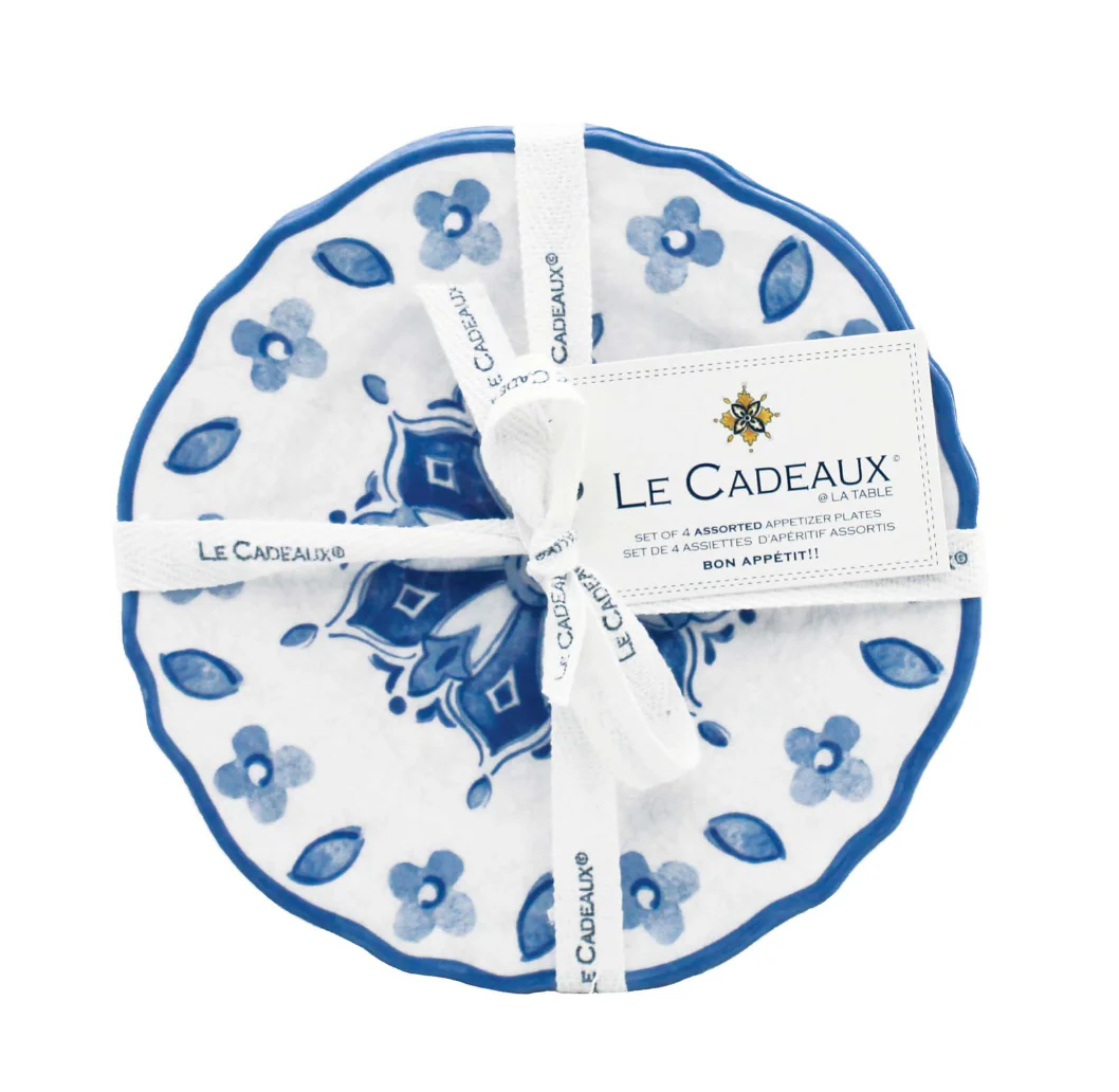 Le Cadeaux 6.5" Appetizer Plates – Set of 4 – Moroccan Blue - Image 2