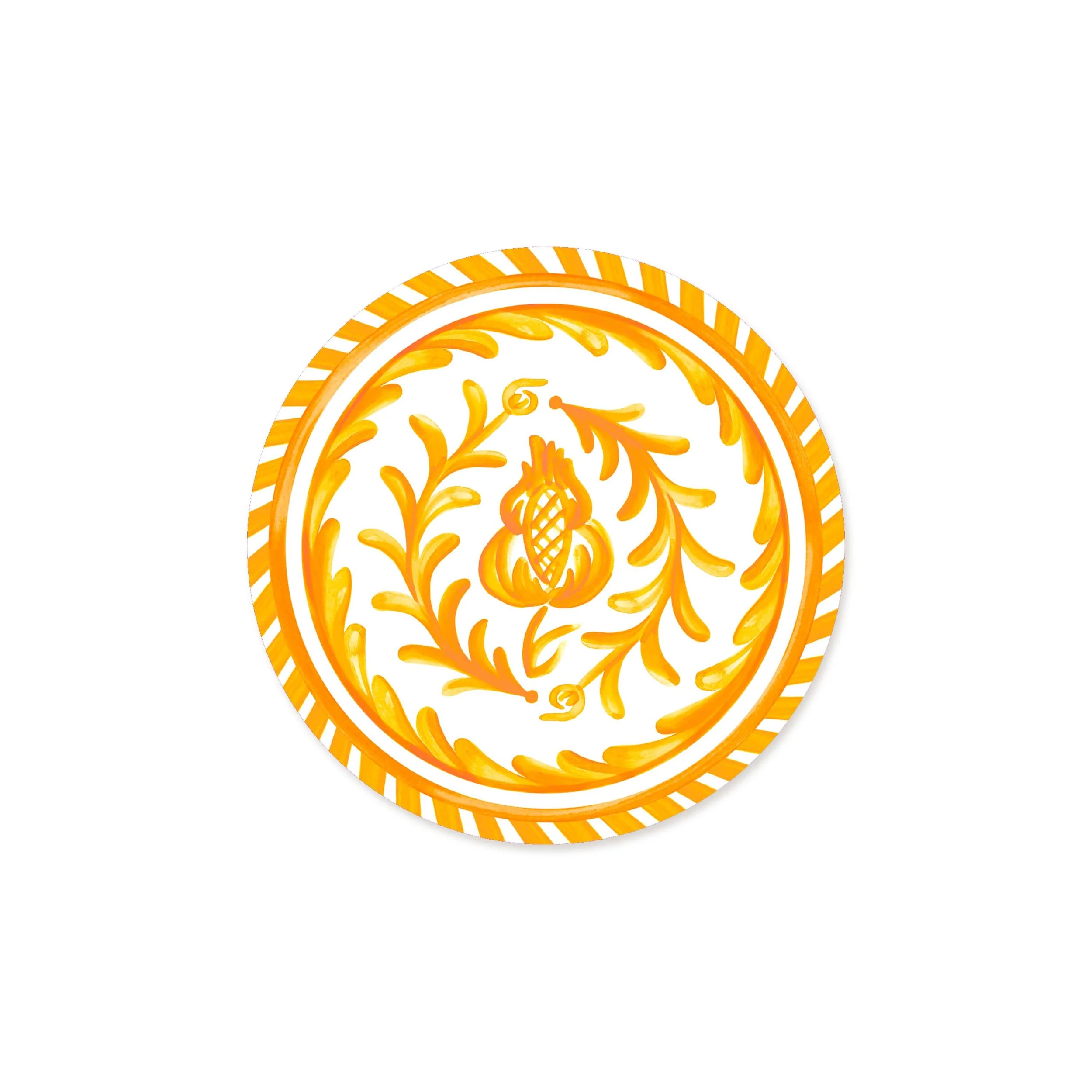 Le Cadeaux Double-Sided Paper Coasters – Sicily Orange – Pack of 20 - Image 2