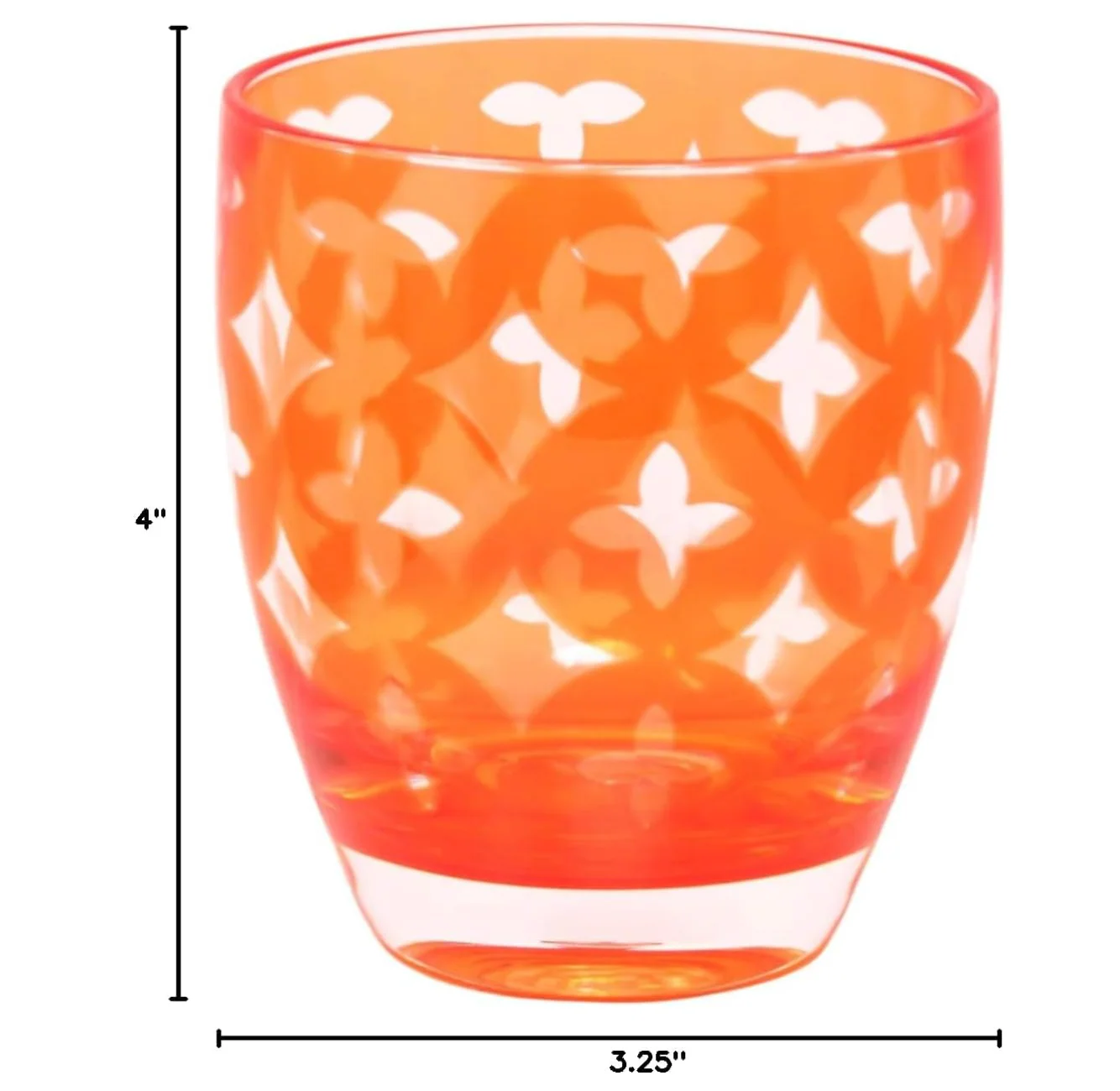 Le Cadeaux Palazzioi Acrylic Tumbler – Orange – 12oz. - Image 2