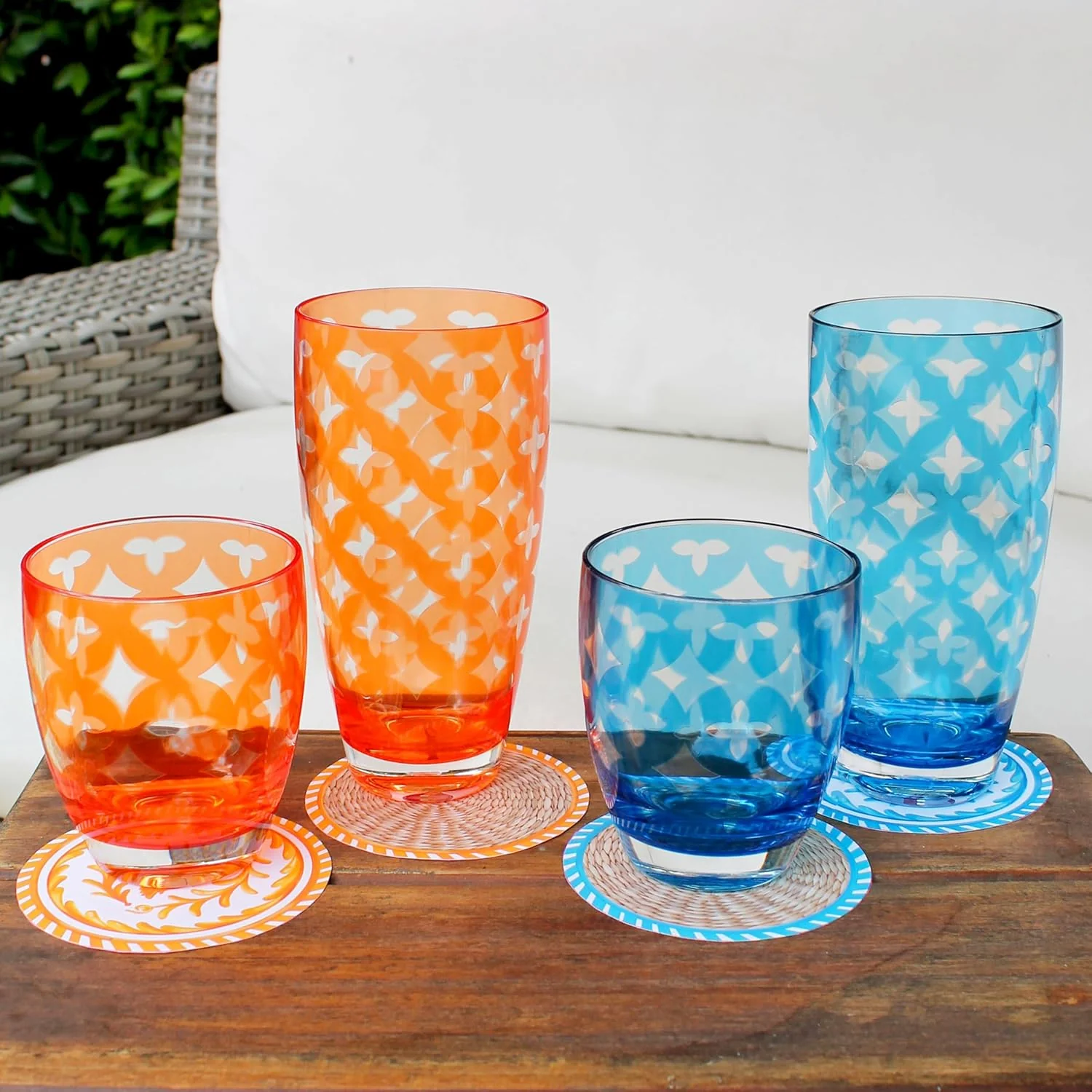 Le Cadeaux Palazzioi Acrylic Tumbler – Orange – 20oz. - Image 2