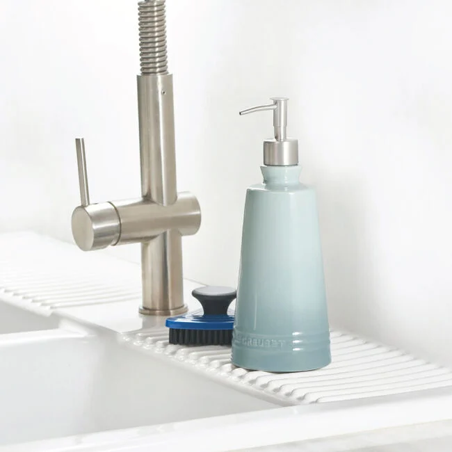 Le Creuset Stoneware Signature Soap Dispenser – 20oz.– Sea Salt - Image 4