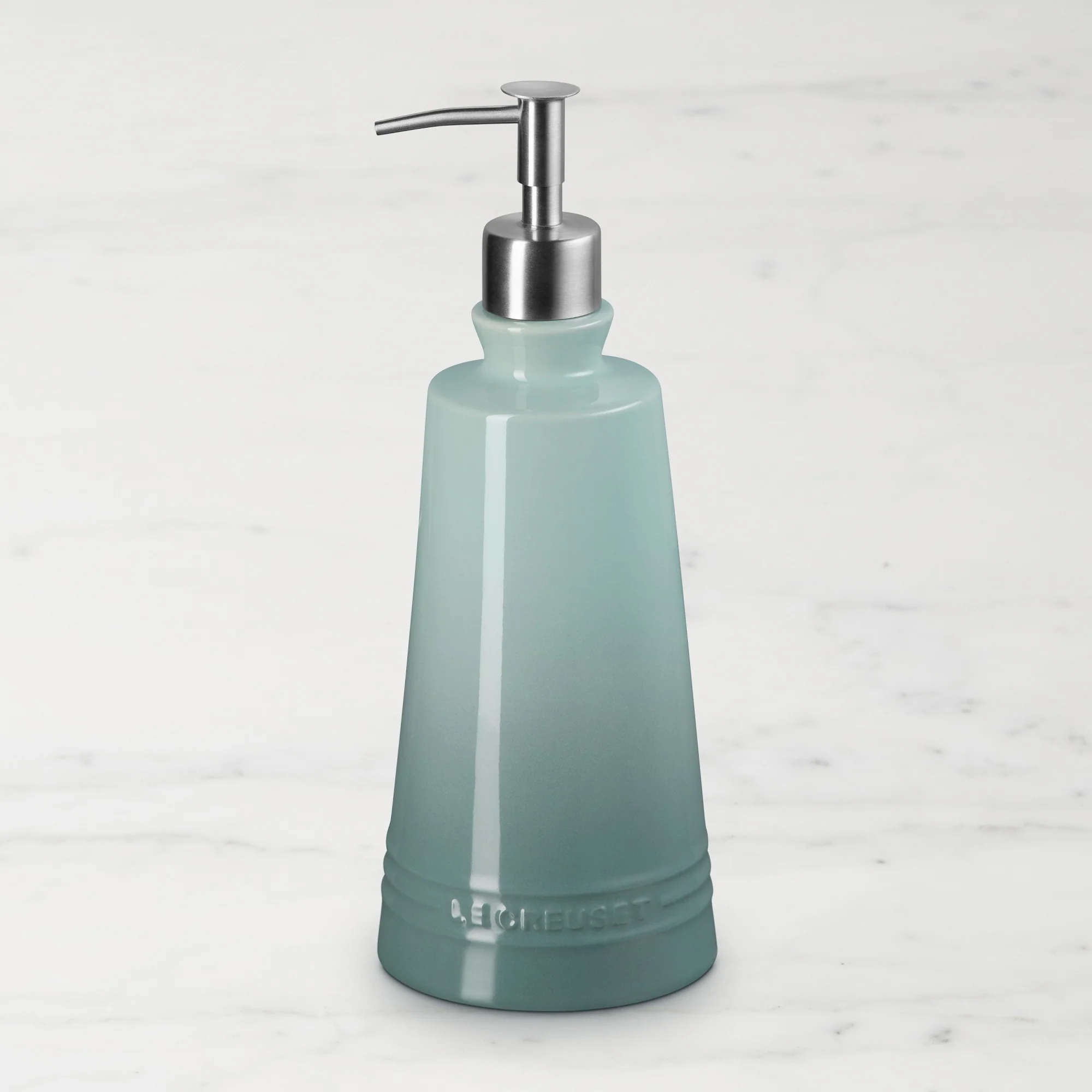 Le Creuset Stoneware Signature Soap Dispenser – 20oz.– Sea Salt - Image 5