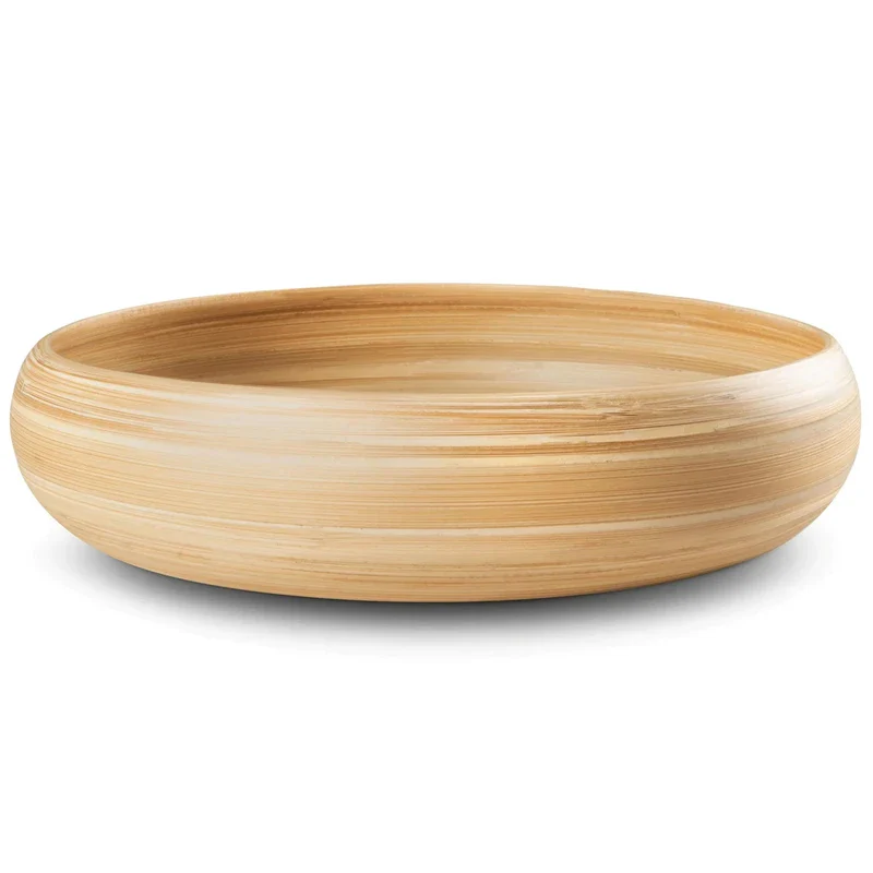Lexa Bamboo Fruit Bowl – 12" – Natural