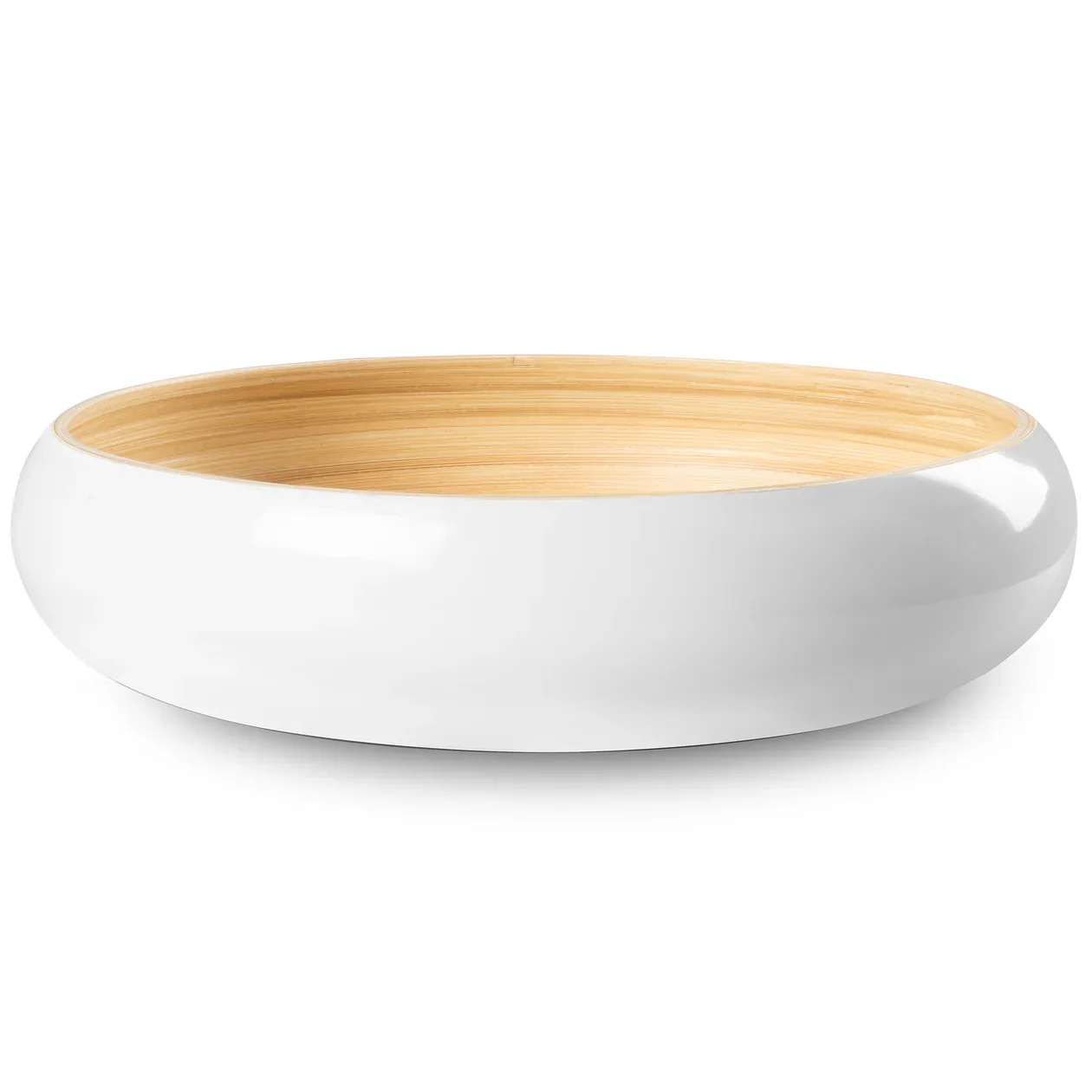 Lexa Bamboo Fruit Bowl – 12" – White