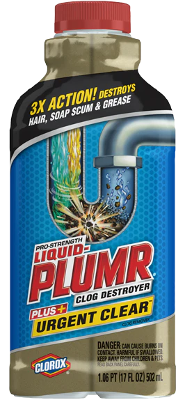 Liquid-Plumr Clog Destroyer Plus+ Urgent Clear, 17 oz - Image 2