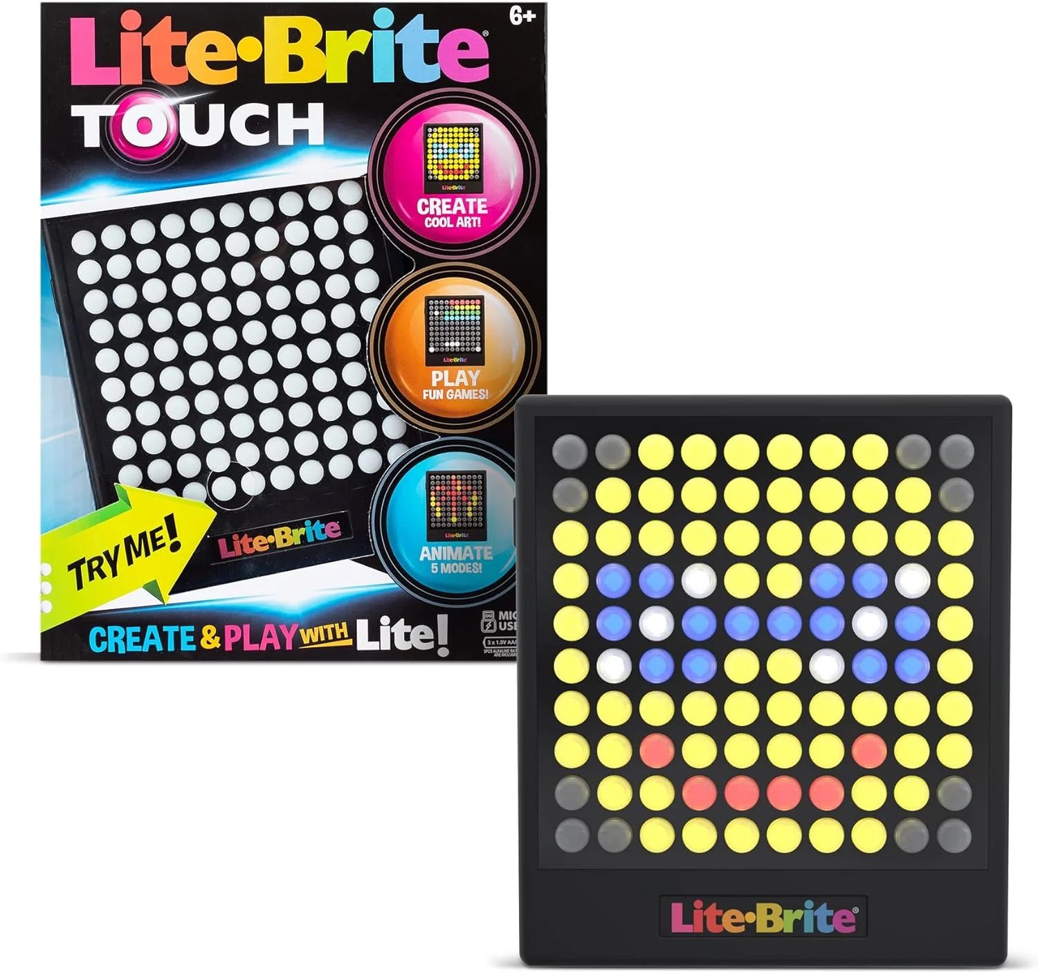 Lite-Brite Touch - Create Play & Animate - Light Up Portable Stem Sensory Learning Toy - Image 2