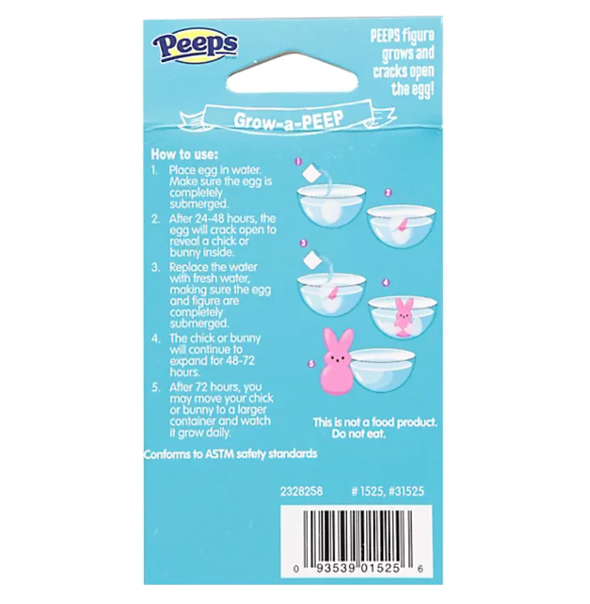 Little Kids Grow A Peep Easter Egg – Assorted Colors – Each Sold Separately - Image 4