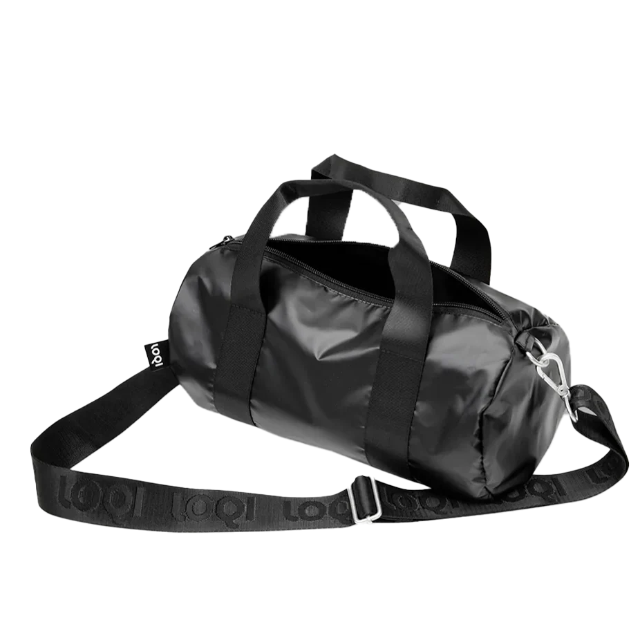 LOQI Reusable Small Weekender Bag – Metallic Black – 4" x 7.8"