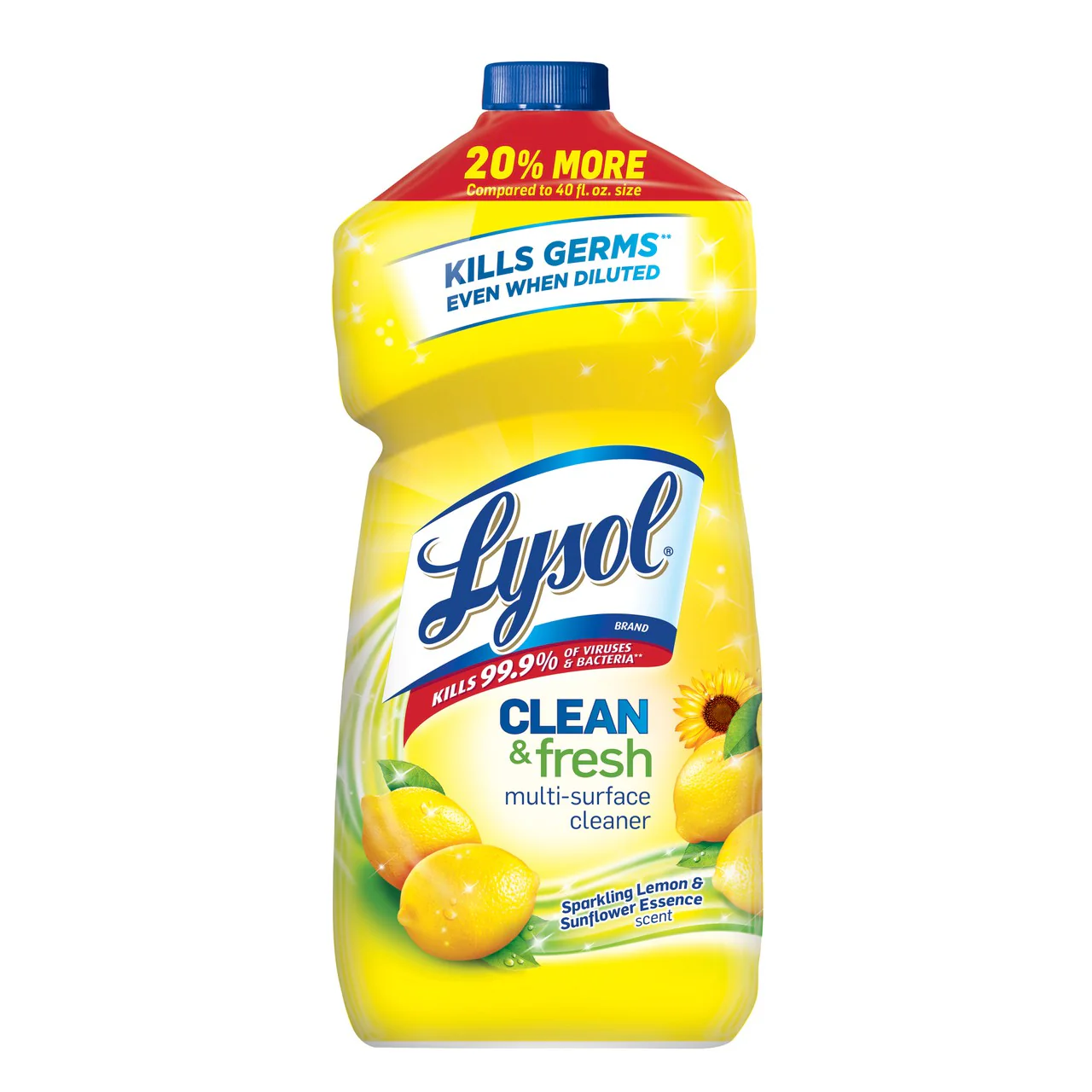 Lysol Clean & Fresh Multi-Surface Cleaner, Clean & Fresh Lemon, 40 oz - Image 2