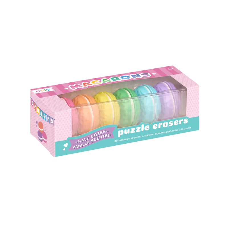 Macarons Vanilla Scented Erasers – Set of 6 - Image 2
