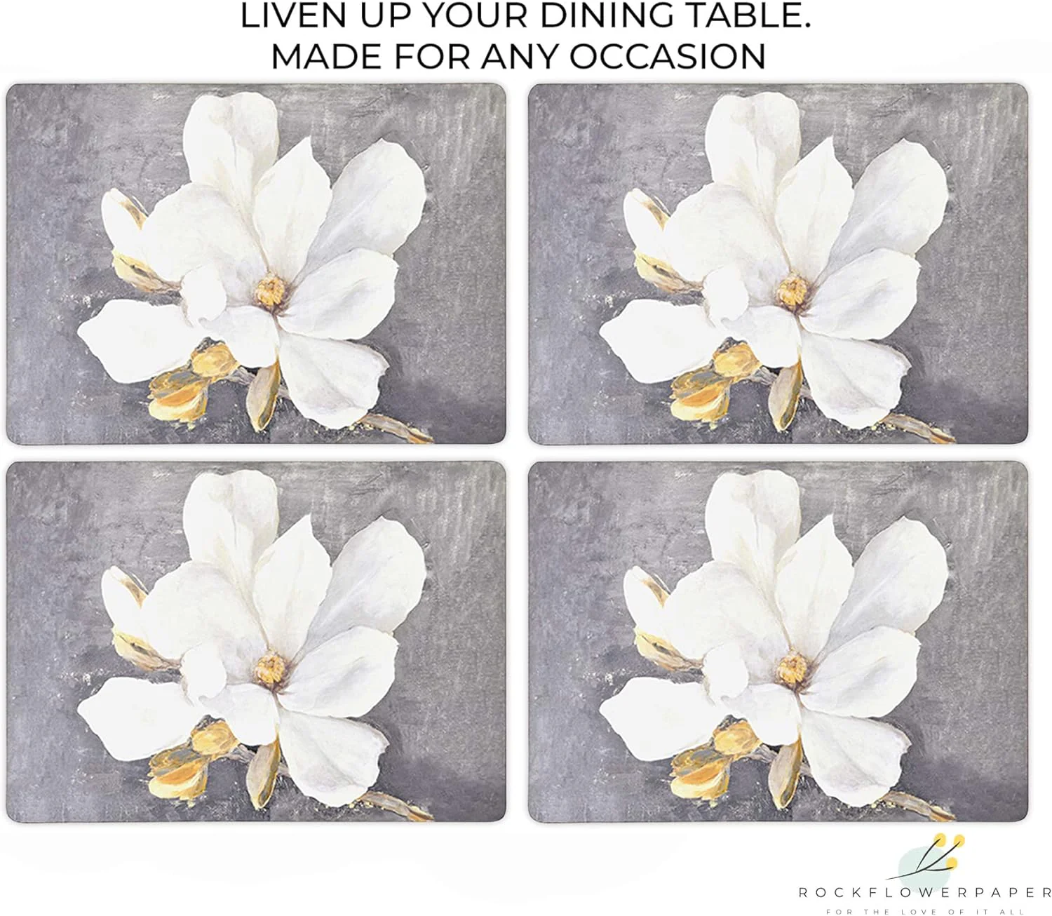 Magnolia Art Hardboard Placemats – Boxed 4 Pack - Image 2