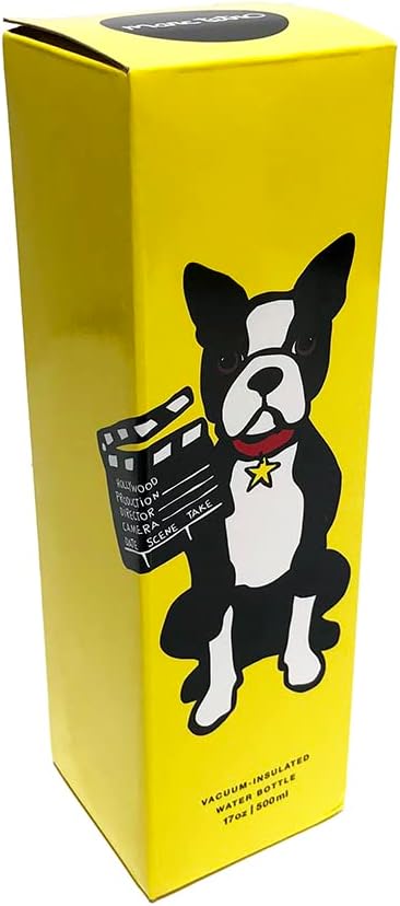 Marc Tetro Hollywood Boston Terrier Stainless Steel Insulated Water Bottle – 17oz - Image 4