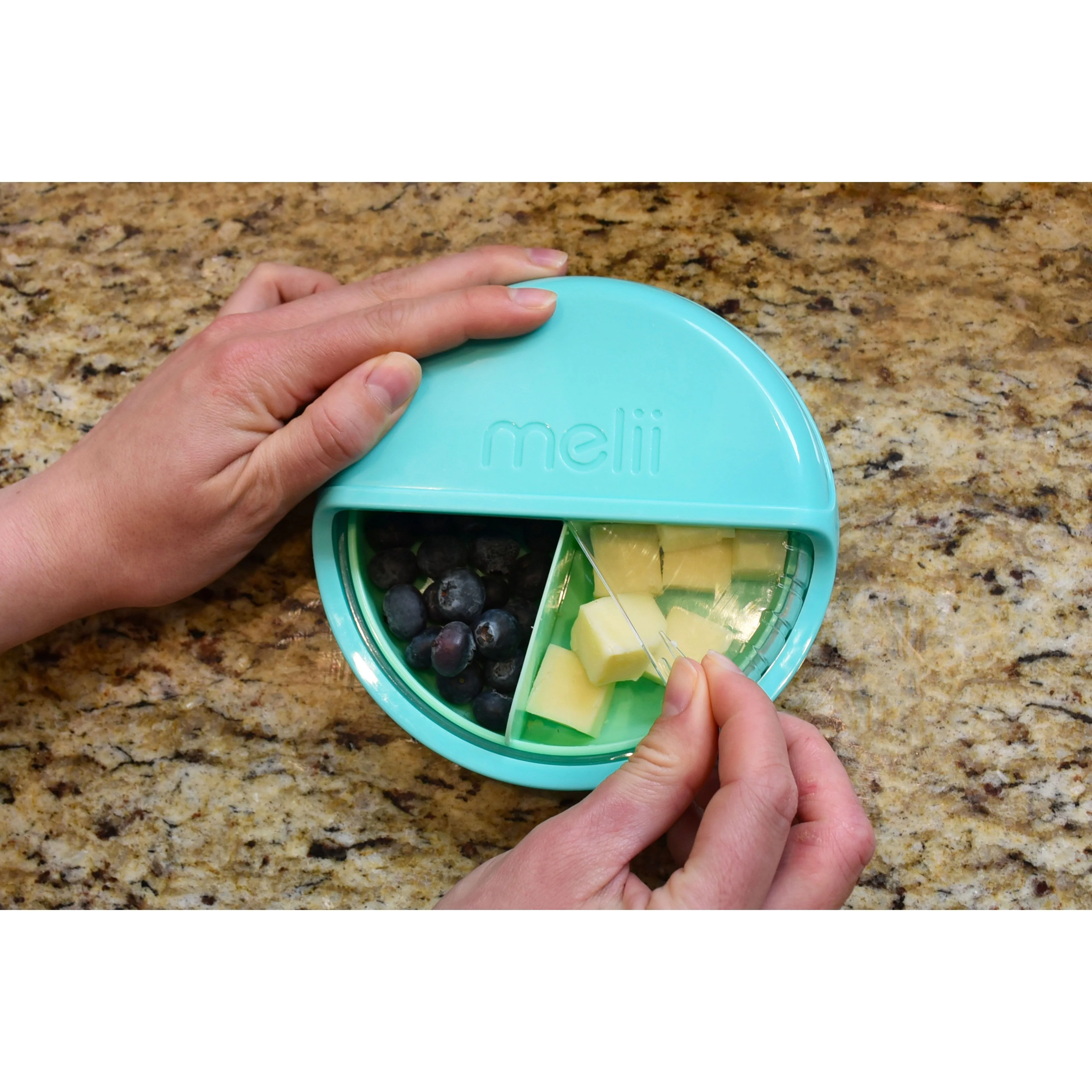 Melii Spin Snack Container – Blue - Image 2