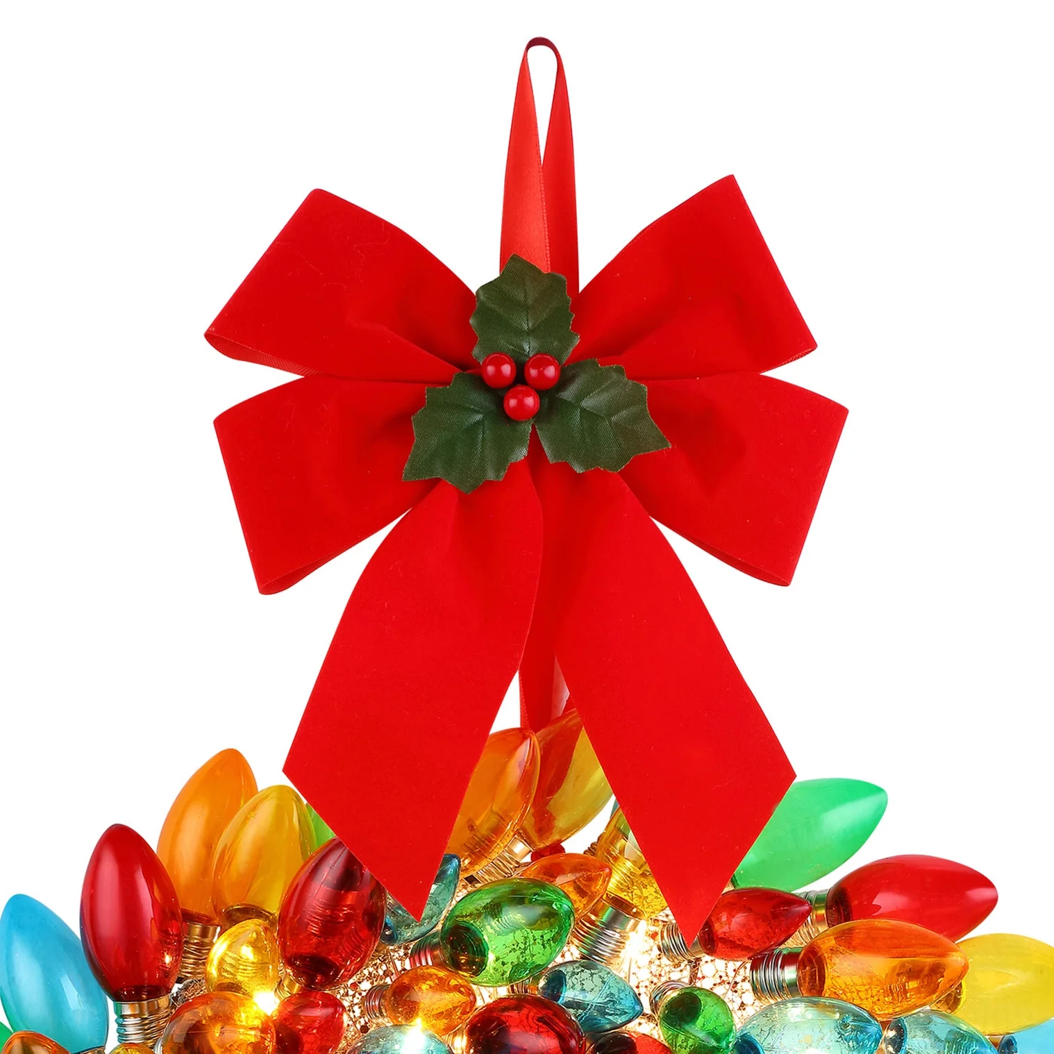 Mr. Christmas Multi Color Festive Retro Bulb Wreath – 17" - Image 3