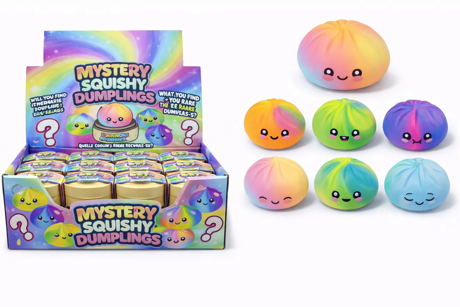 Mystery Squishy Dumpling – 4"– Tie Dye – Assorted Colors – Each One Sold Separately - Image 2