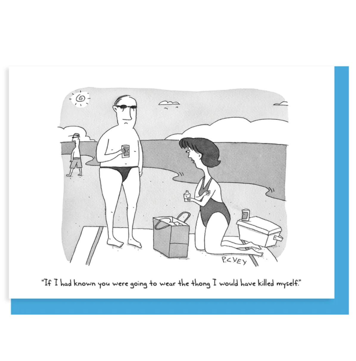 New Yorker Note Card -  Thong