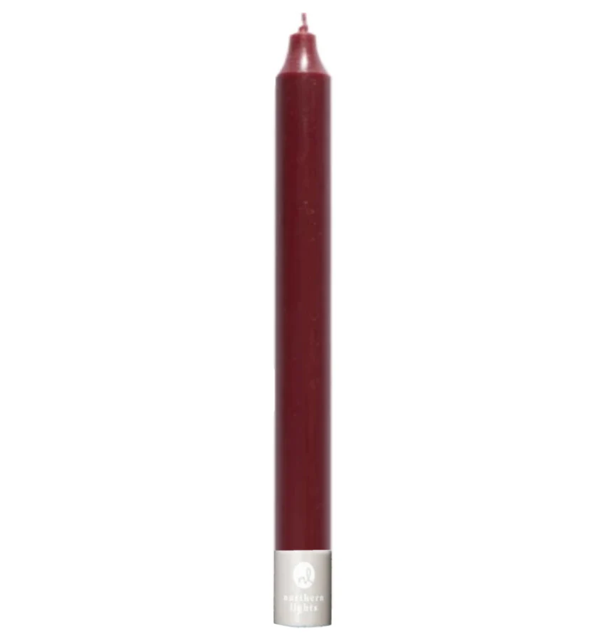 Northern Lights 12" Taper Candle – Crimson