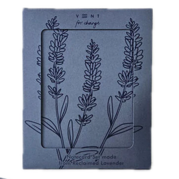 Vent For Change Notecard Made from Reclaimed Lavender – Set of 10