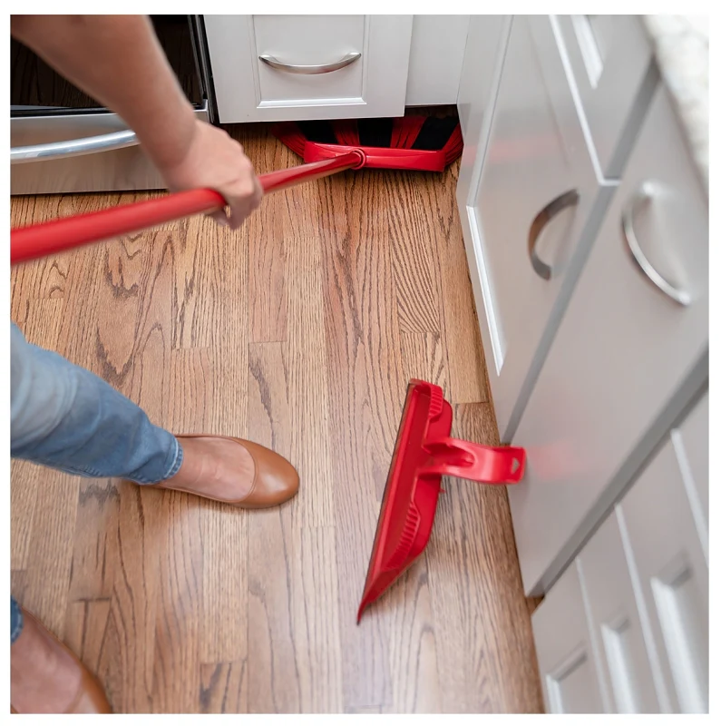 O-Cedar PowerCorner Angle Broom with Step-On Dust Pan & Steel Handle – 57" - Image 6
