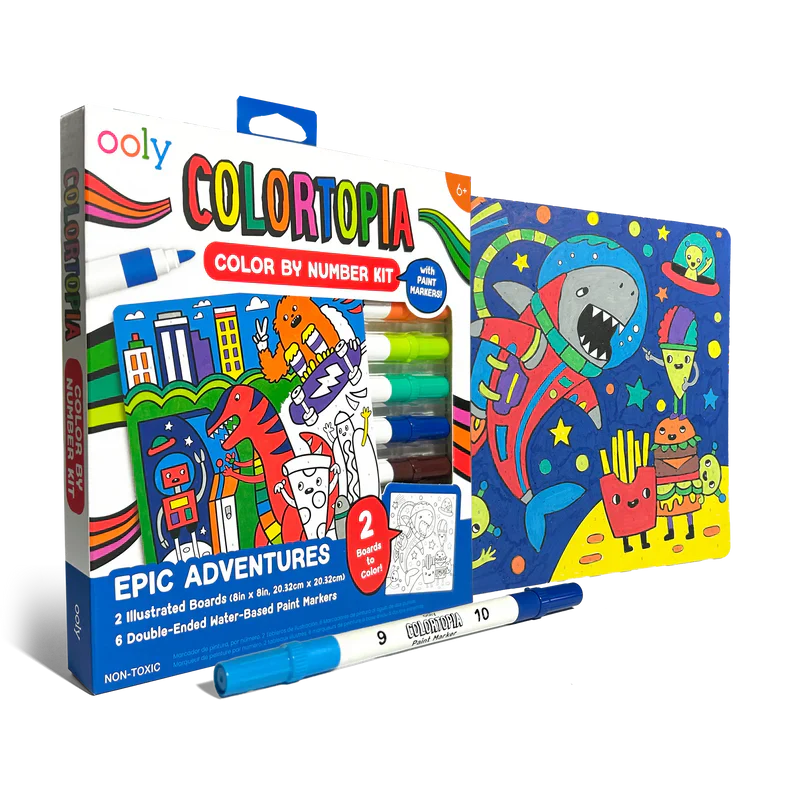 Ooly Colortopia Color By Number Paint Marker Kit - Epic Adventures - Image 5