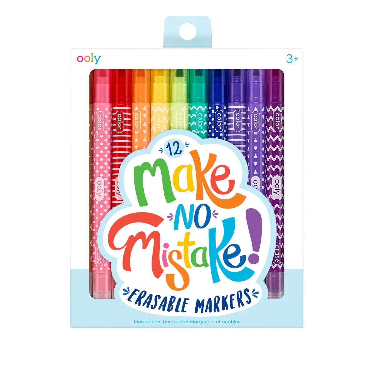 Ooly Make No Mistake! Erasable Markers - Set of 12