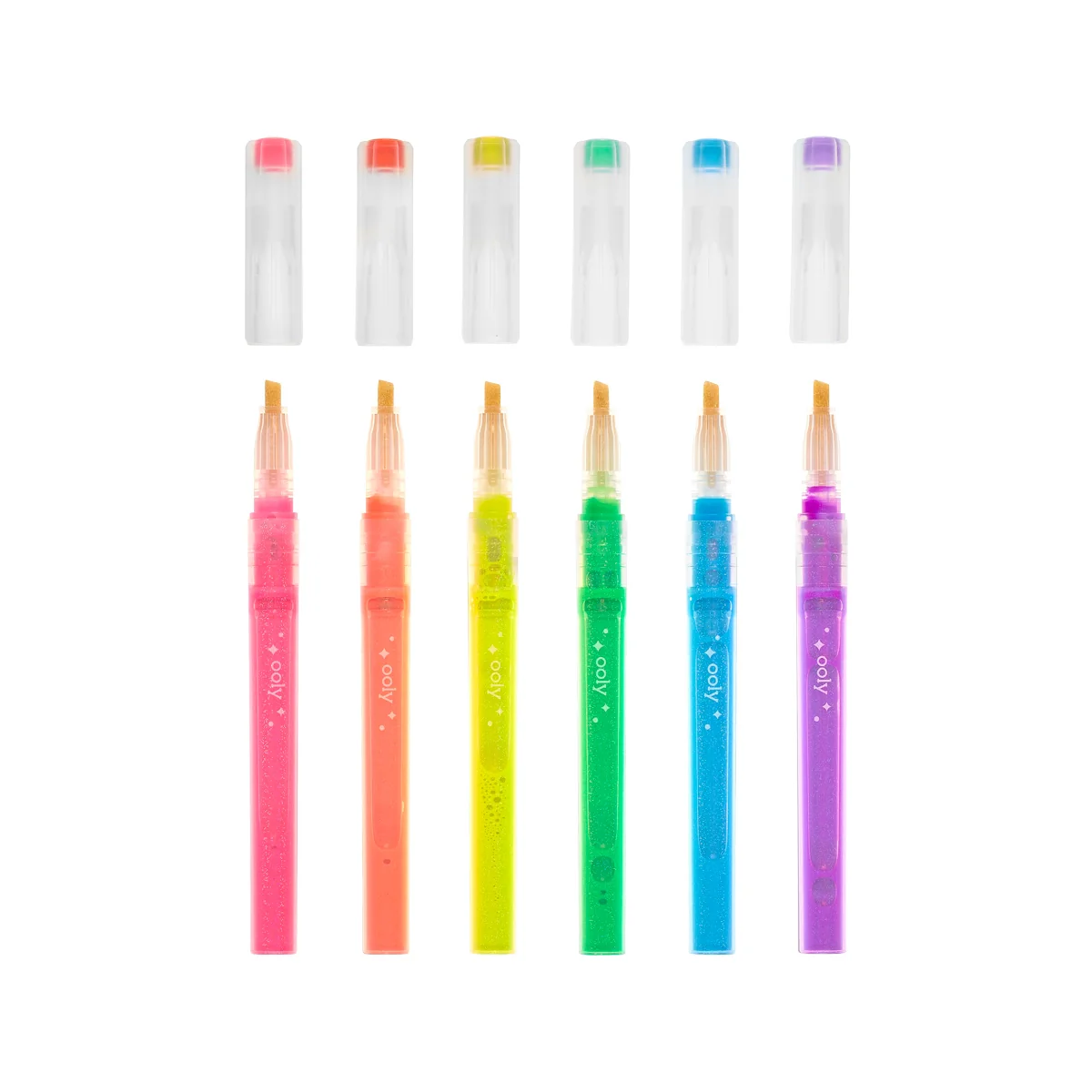 Ooly Oh My Glitter! Neon Highlighters - Set of 6 - Image 2