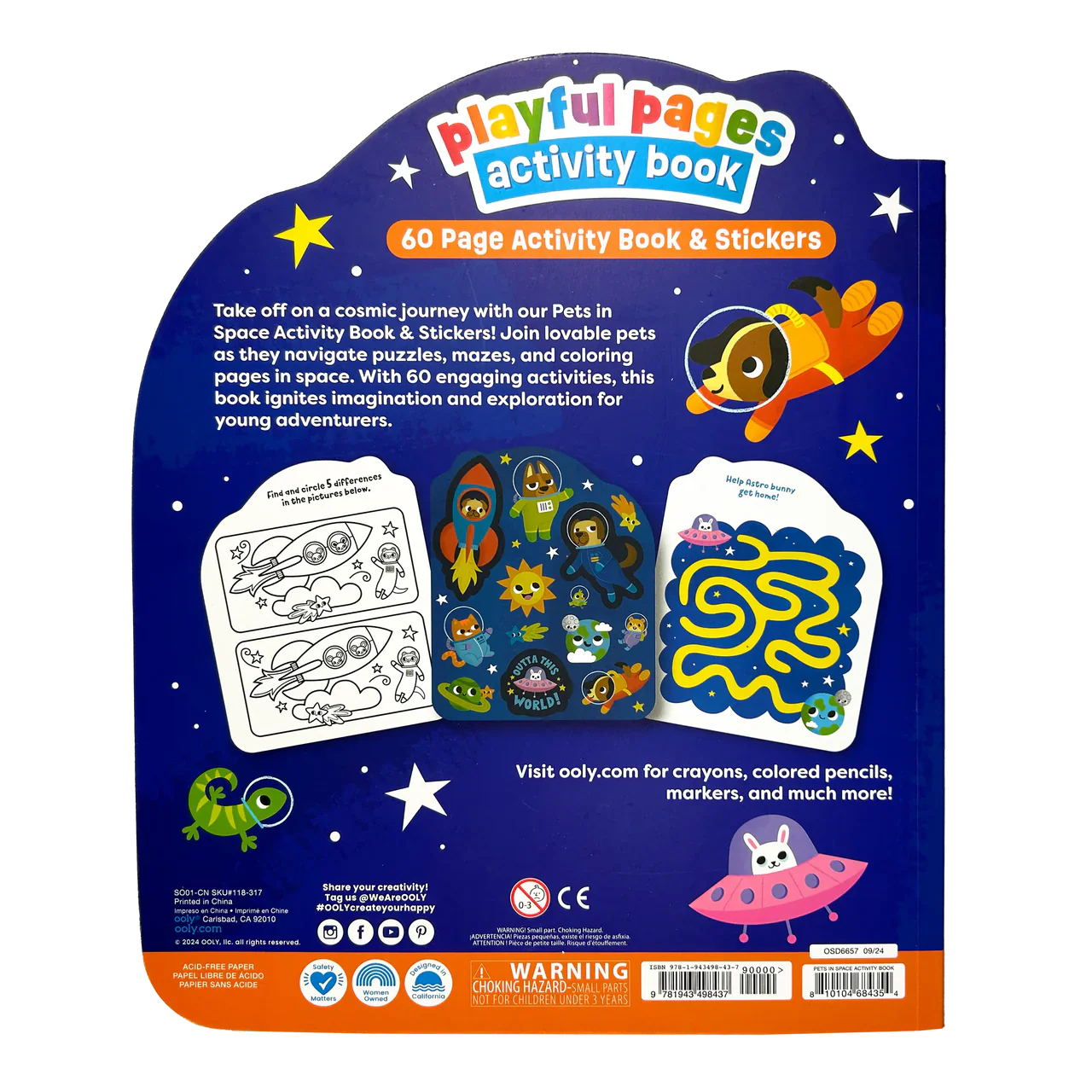Ooly Playful Pages Activity Book - Pets in Space - Image 2
