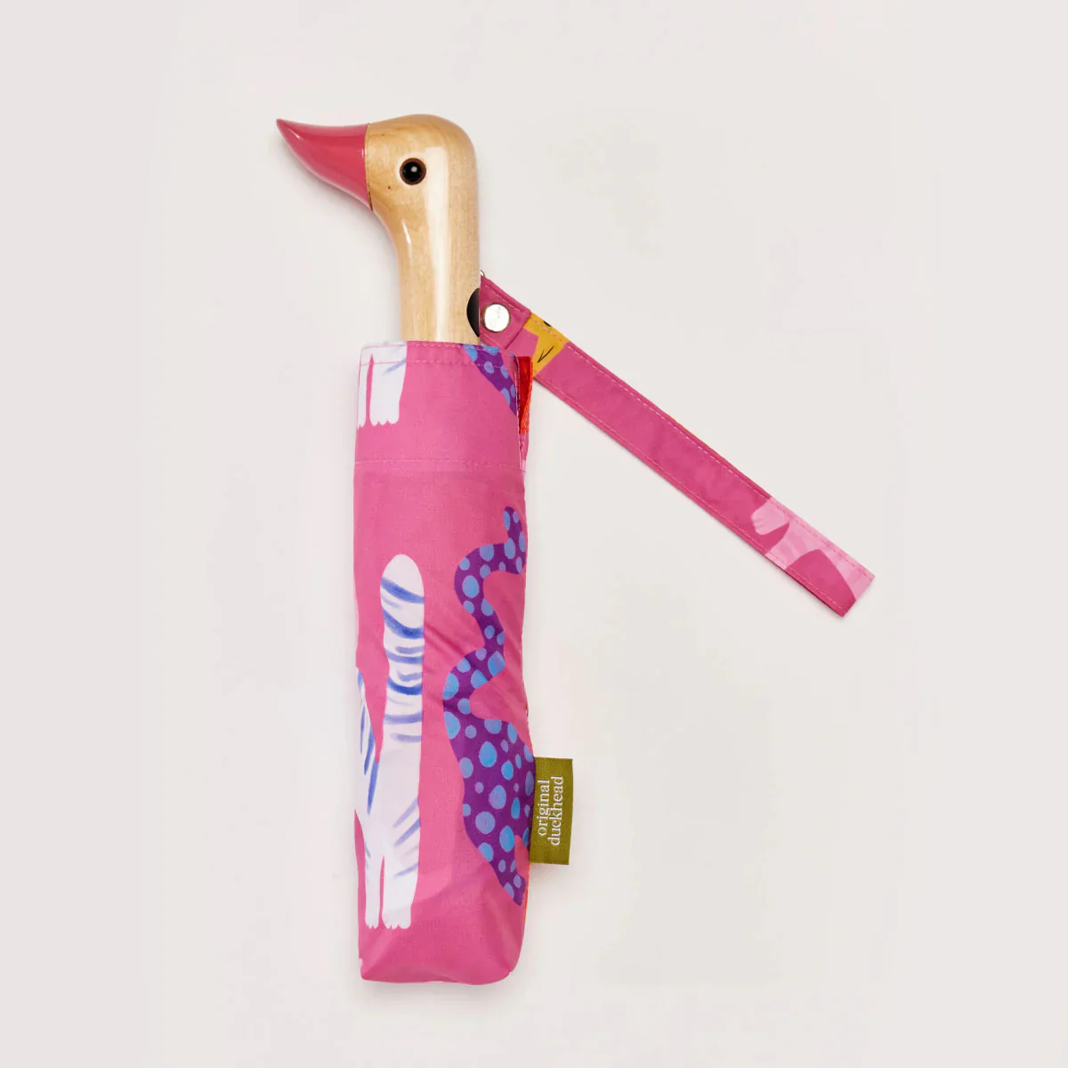 Original Duckhead Auto-Open Eco-Friendly Umbrella – Fuchsia Arty Cats - Image 2