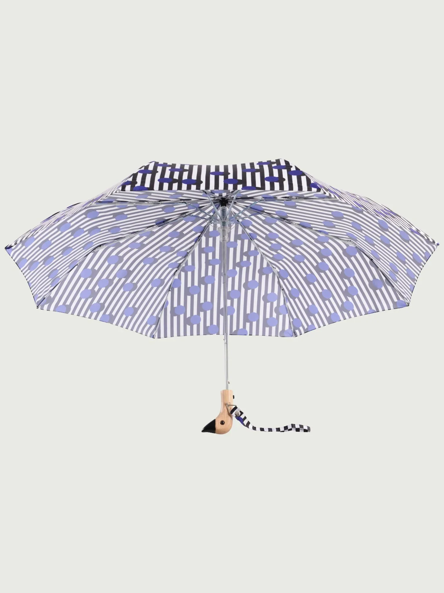 Original Duckhead Auto-Open Eco-Friendly Umbrella – Polkastripe - Image 3