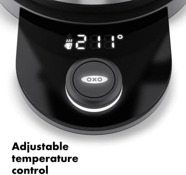 OXO Adjustable Temperature Electric Kettle –  Clear Glass - Image 4
