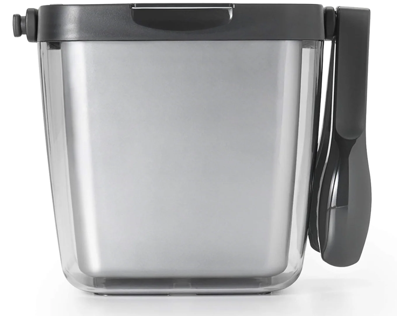 OXO Good Grips Double Wall Ice Bucket with Tongs and Garnish Tray – Grey - Image 4