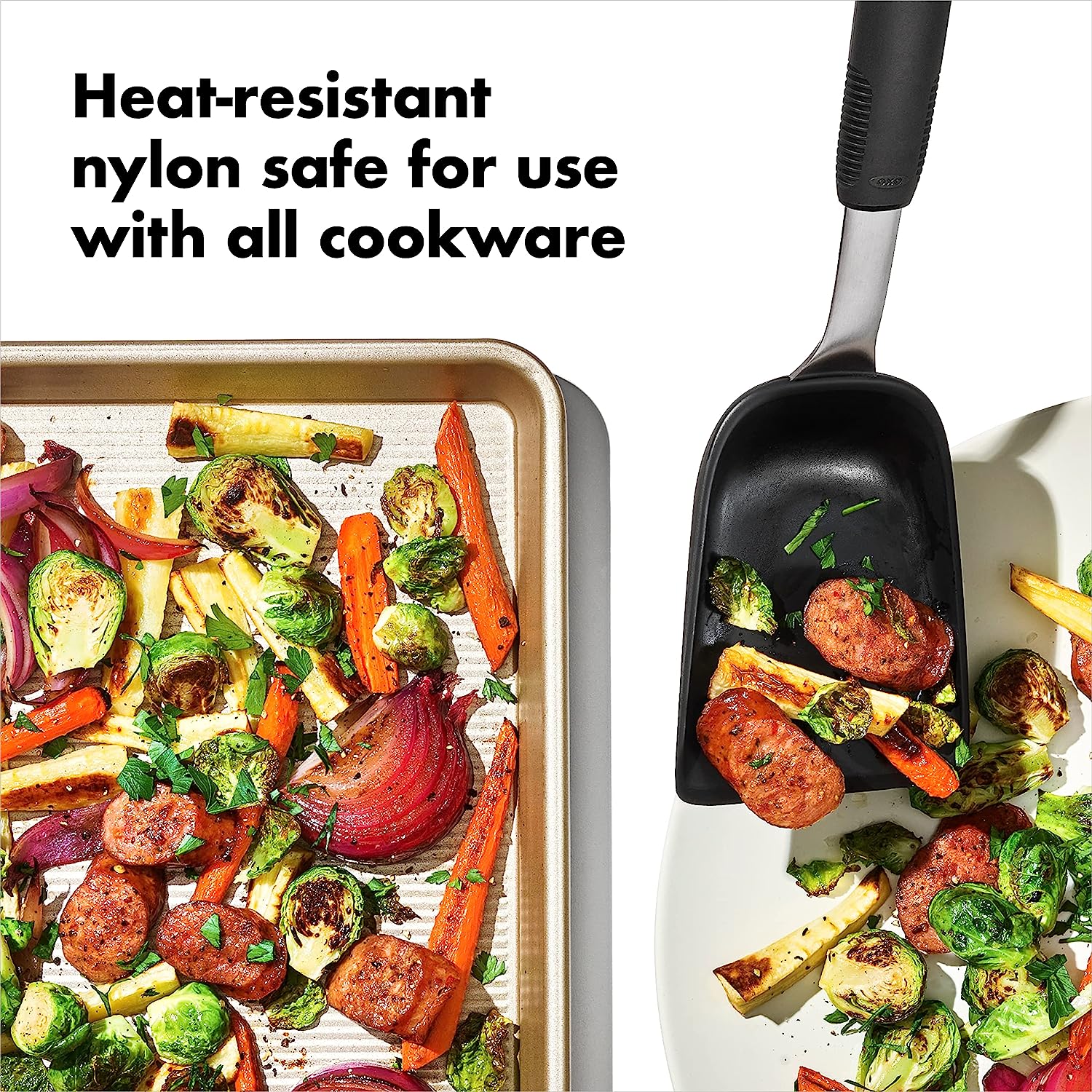 OXO Good Grips Sheet Pan Roasting Scoop - Image 4