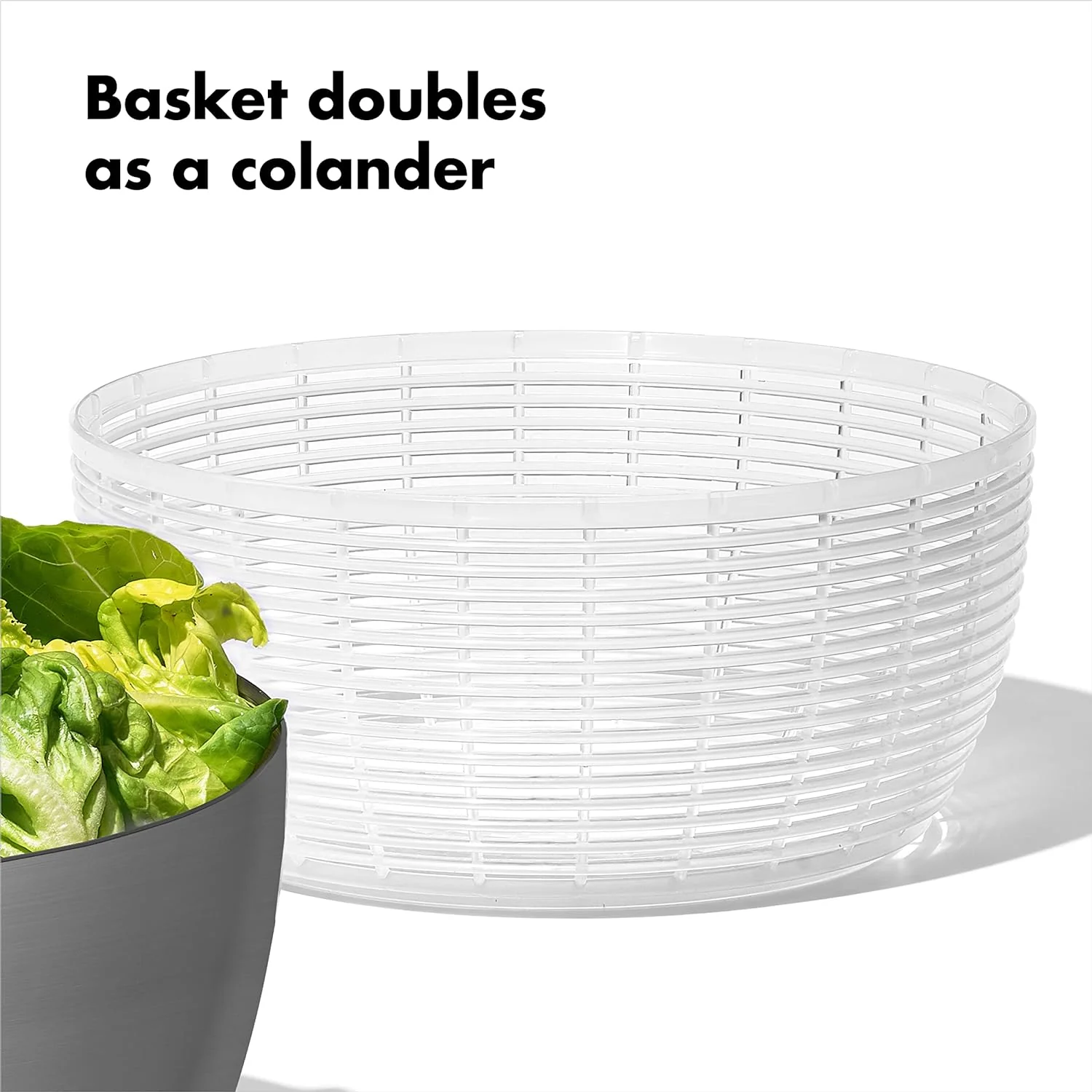 OXO Good Grips Stainless Steel Salad Spinner – 6.34 Qt. - Image 4