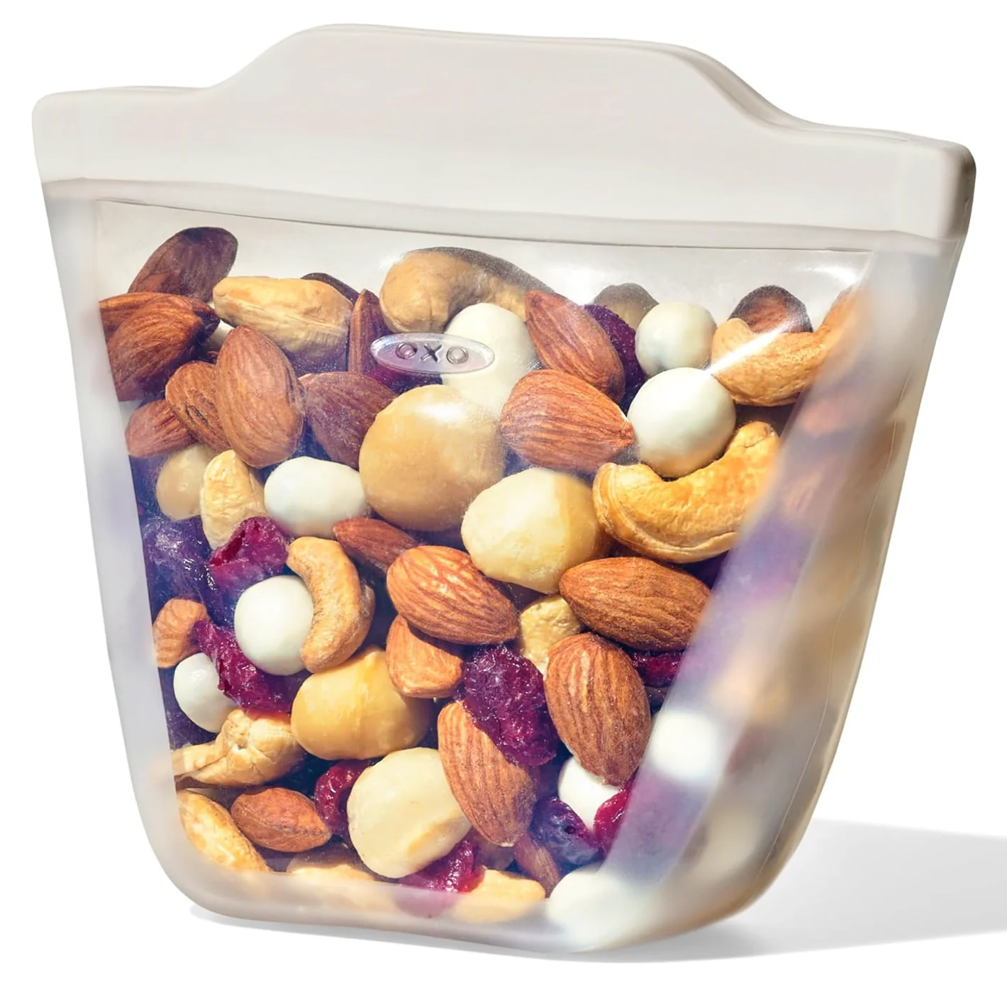 OXO Good Grips Stand-Up Silicone Reusable Snack Bag – 8 oz – Oat - Image 2