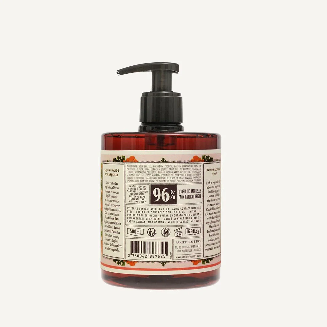 Panier Des Sens Liquid Marseille Soap – Rose Geranium Savon - 16.9oz. - Image 2